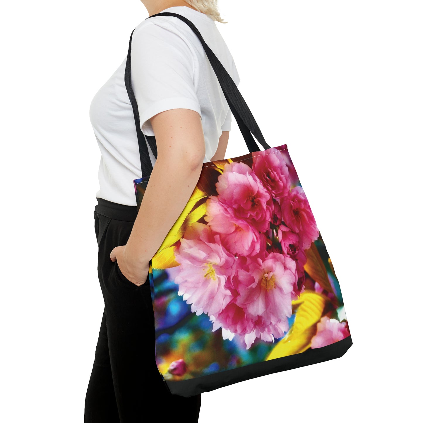 Canvas Bag with Floral Prints