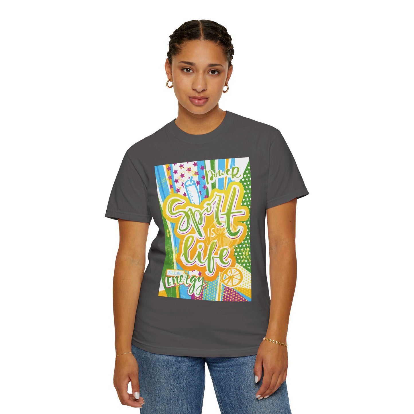 Unisex-T-Shirt mit Sports-Art-Design