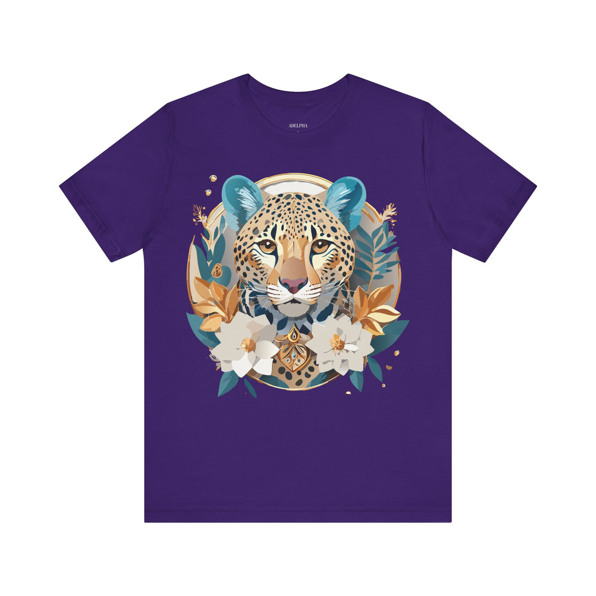 Medallion Graphic Unisex Cotton Bella+Canvas Tee with Floral Art Design n145