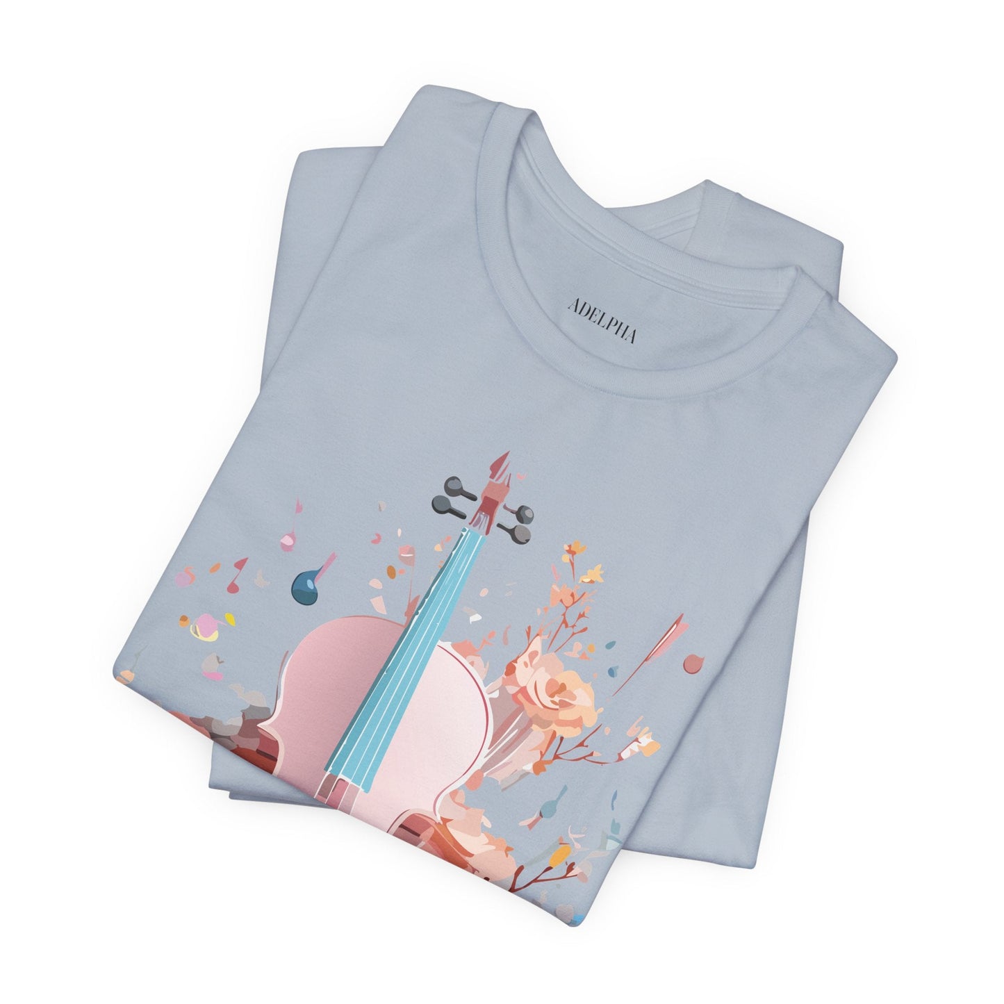 Music Graphic Unisex 100 Cotton Vintage Art with Musical Elements Tee 12