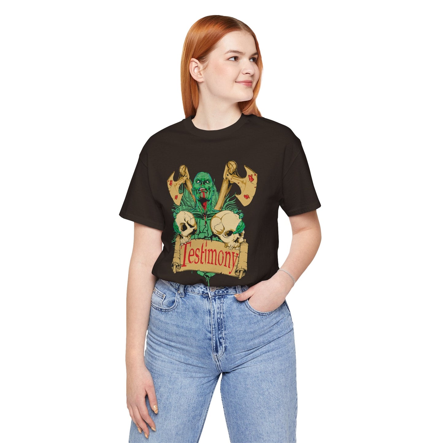 Cthulhu Skull Axes Testimony Tee Lovecraft Horror Mythos Shirt Art-42