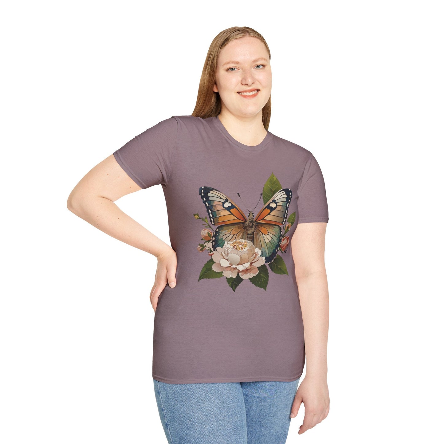 Monarch Butterfly Shirt Unisex Softstyle Cotton Tee Short Sleeve Gildan 64000 Everyday Wear