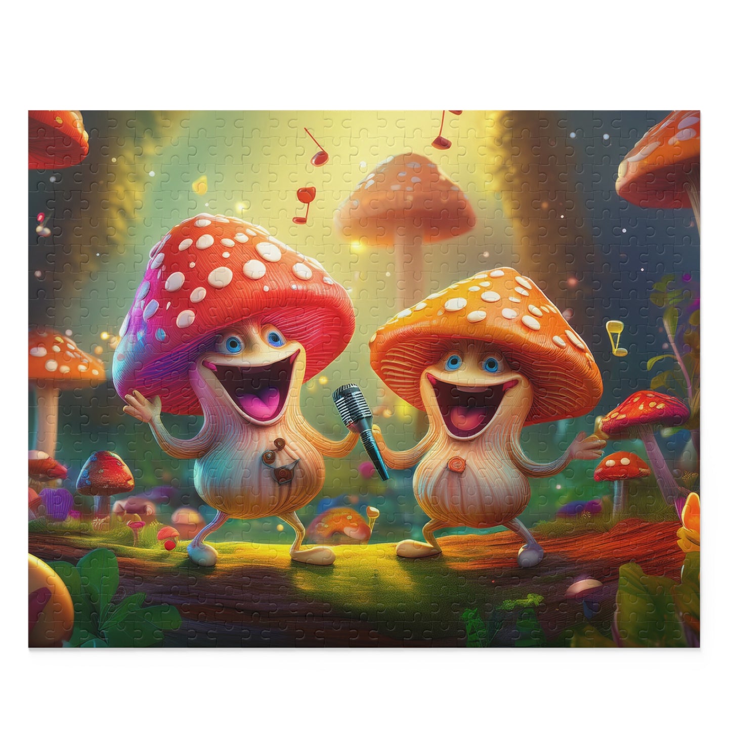 Mushrooms Puzzle 500-Chipboard Pieces in Box | Kids Puzzles Size: 16" x 20",  Ages 9+ and Family pn27