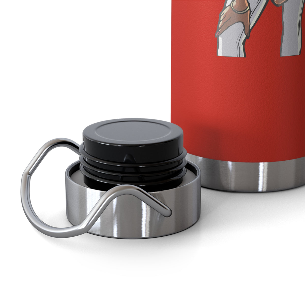 22oz Copper Insulated Water Bottle with Cartoon Design - CV64
