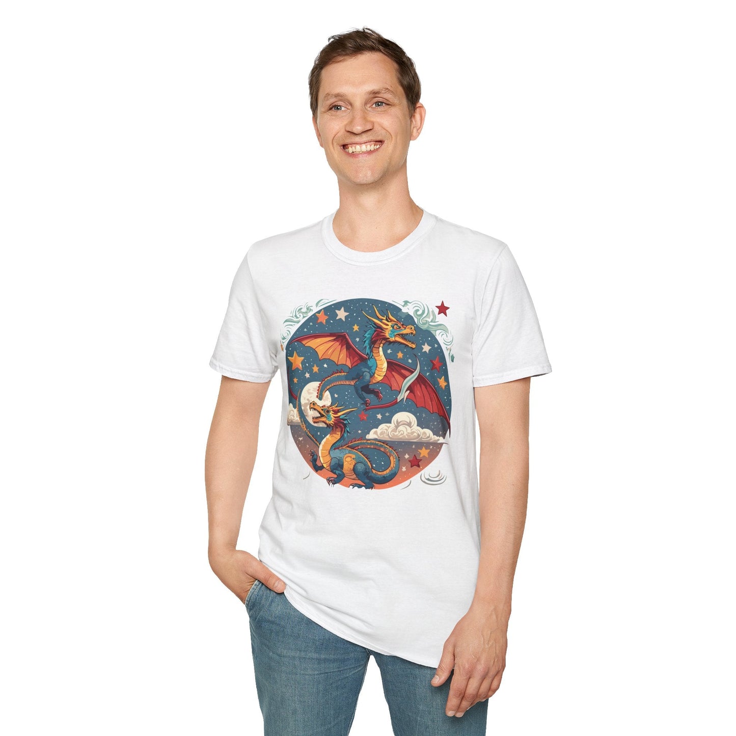 Dragon Graphic Unisex 100 Cotton Tee with Animal Artwork Design 17