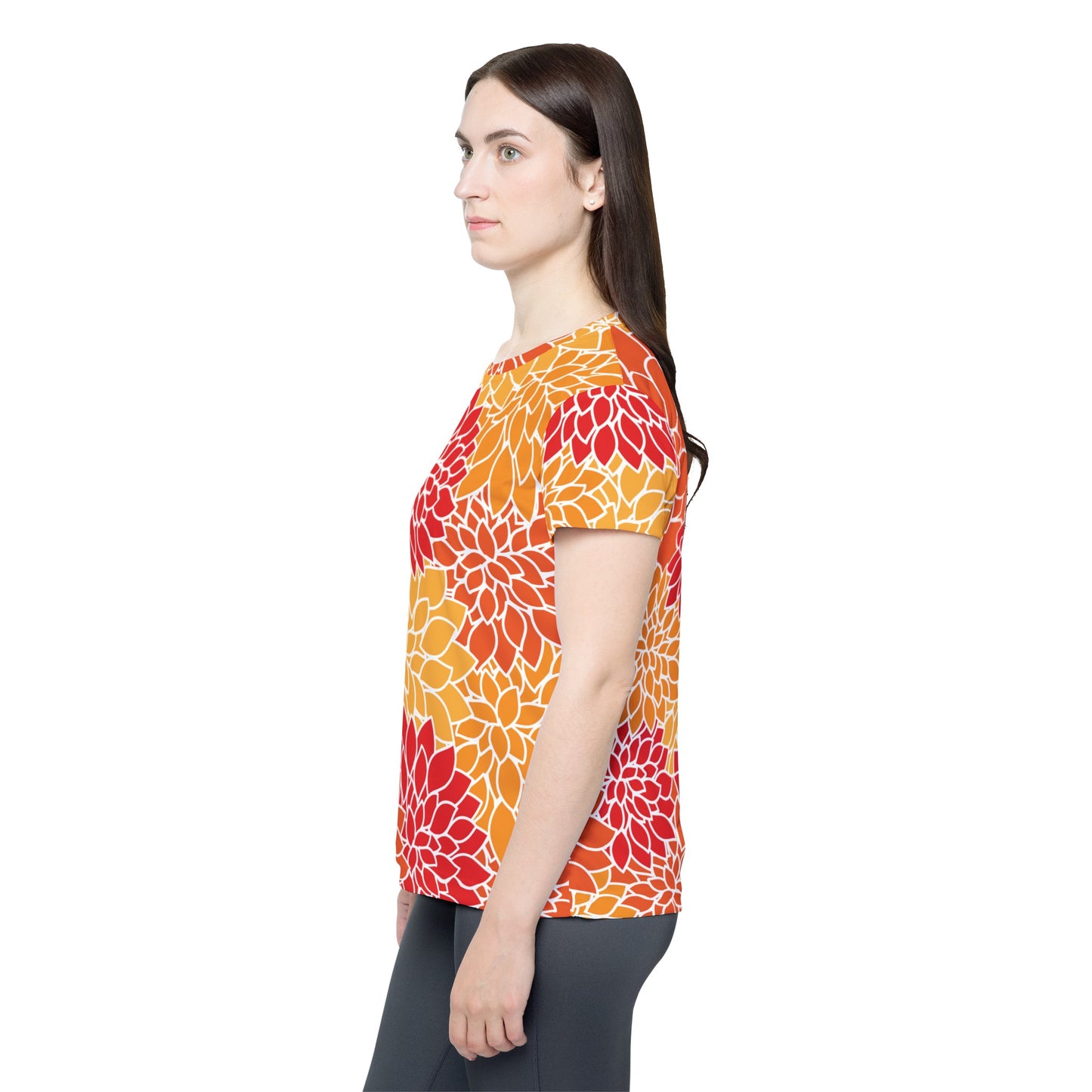 Poly Jersey Tee Shirt with floral prints