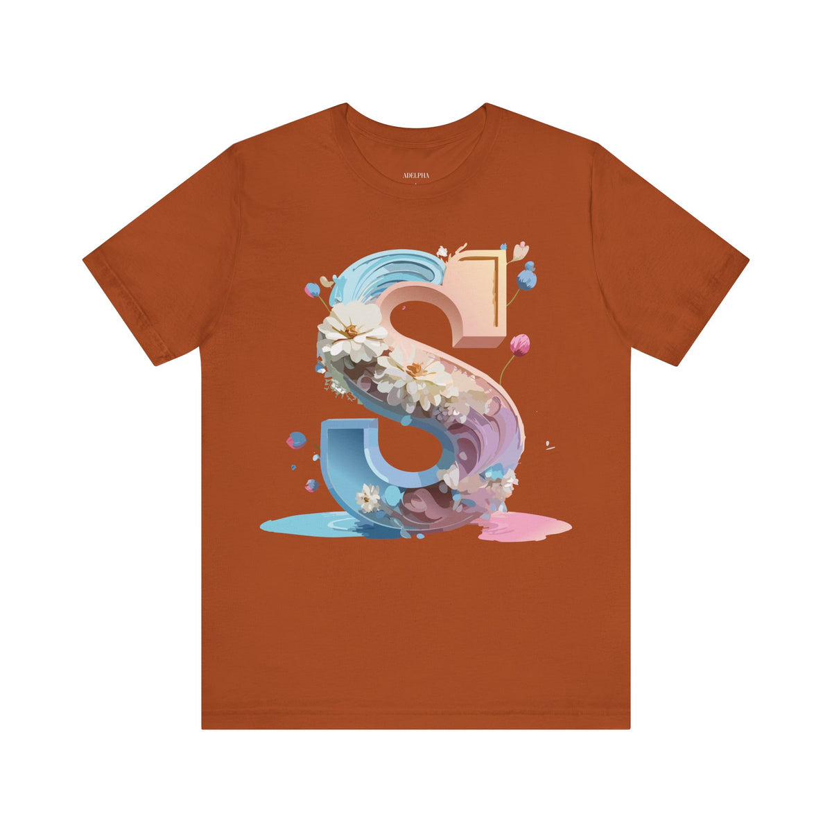 Letter S Graphic Unisex Cotton Bella+Canvas Tee with Art Letter Design