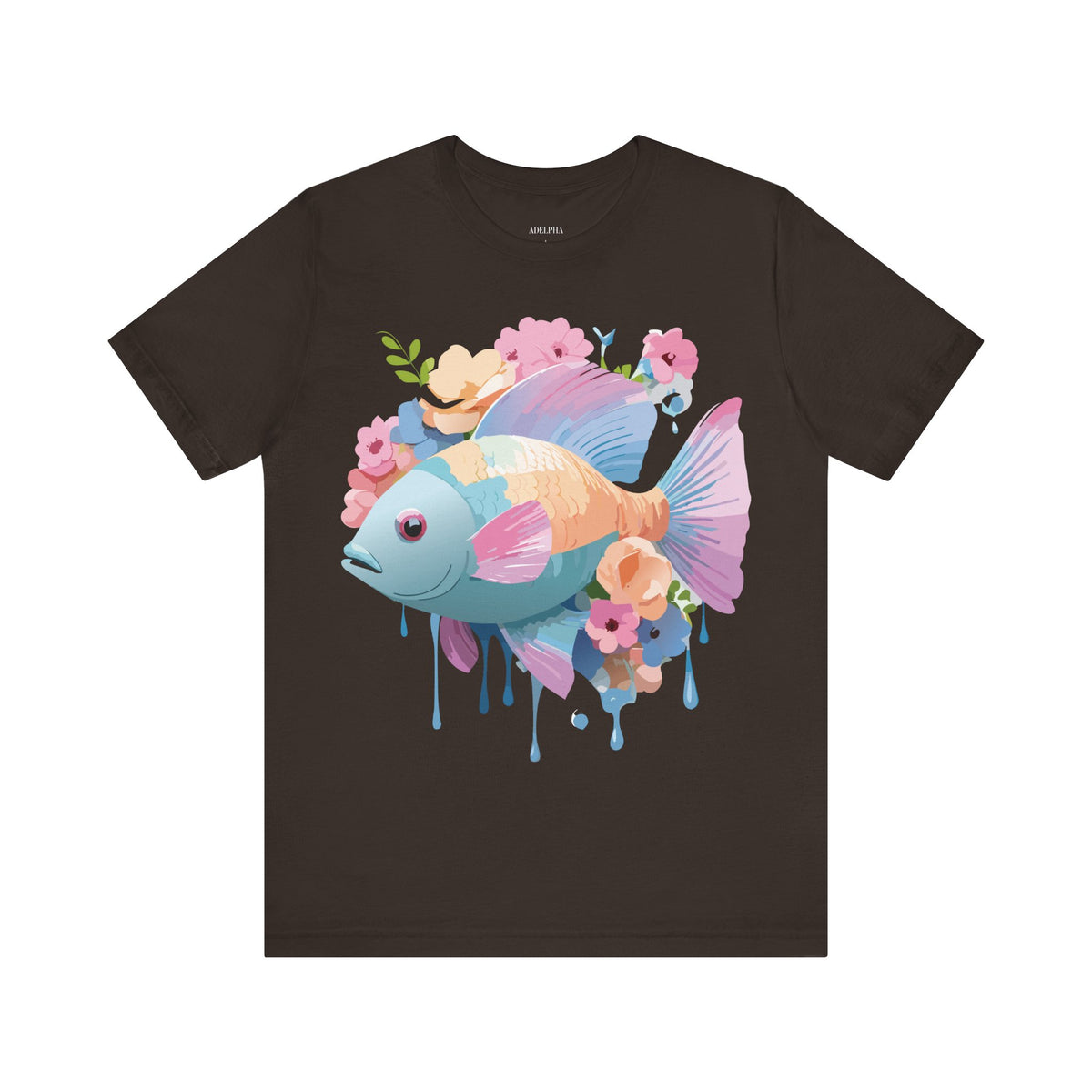 Fish Graphic Design Tee Bella+Canvas Unisex 100 Cotton Tee Shirt a108