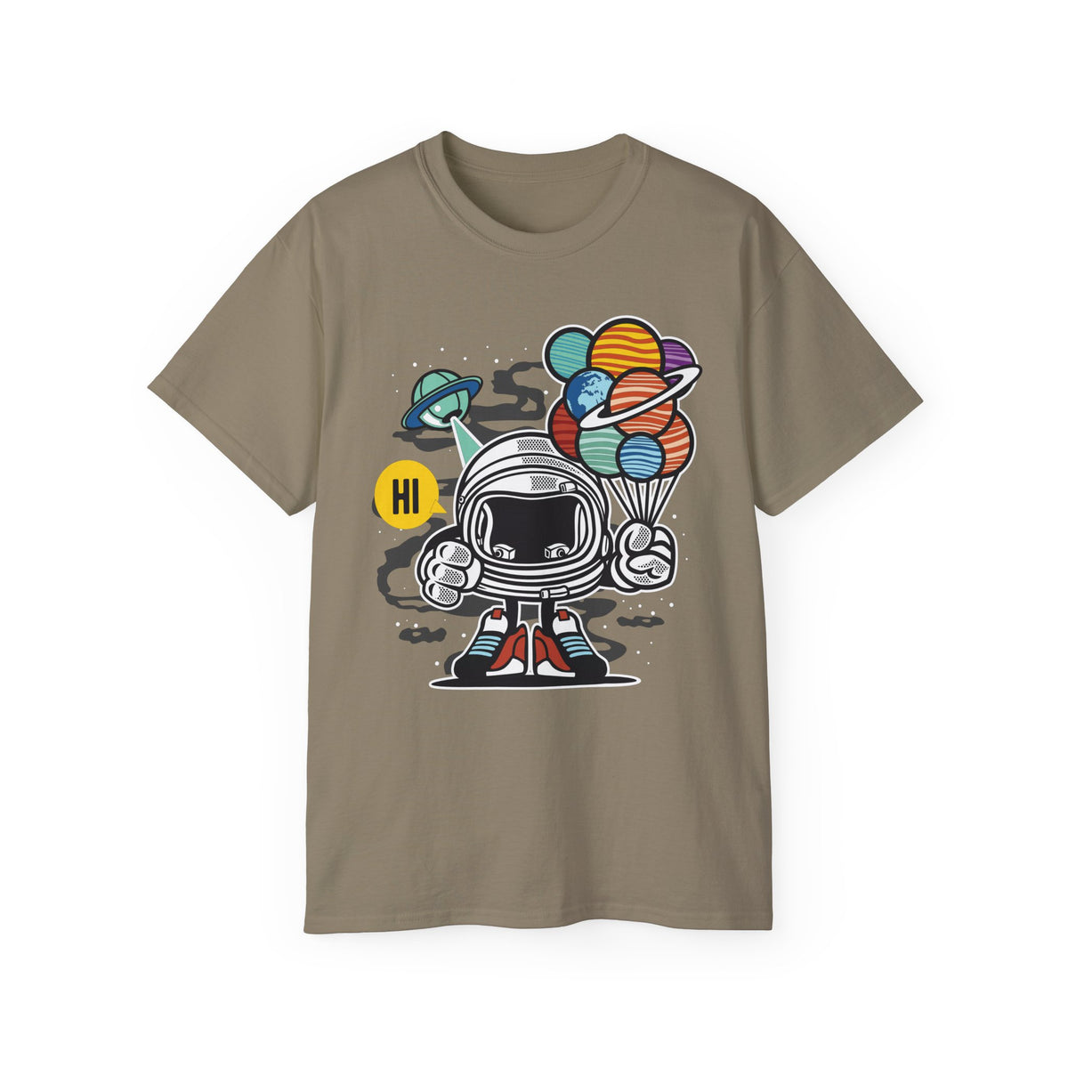 Astronaut Cartoon Graphic Tee Unisex 100 Cotton Gildan T-Shirt 7