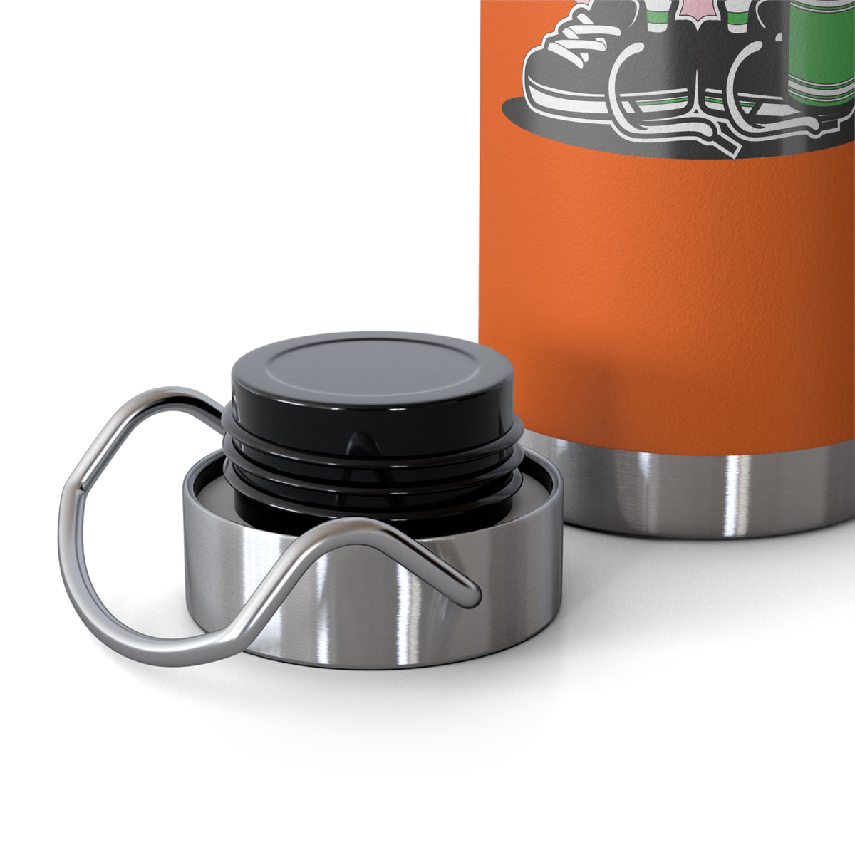 22oz Copper Insulated Water Bottle with Cartoon Design - CV96