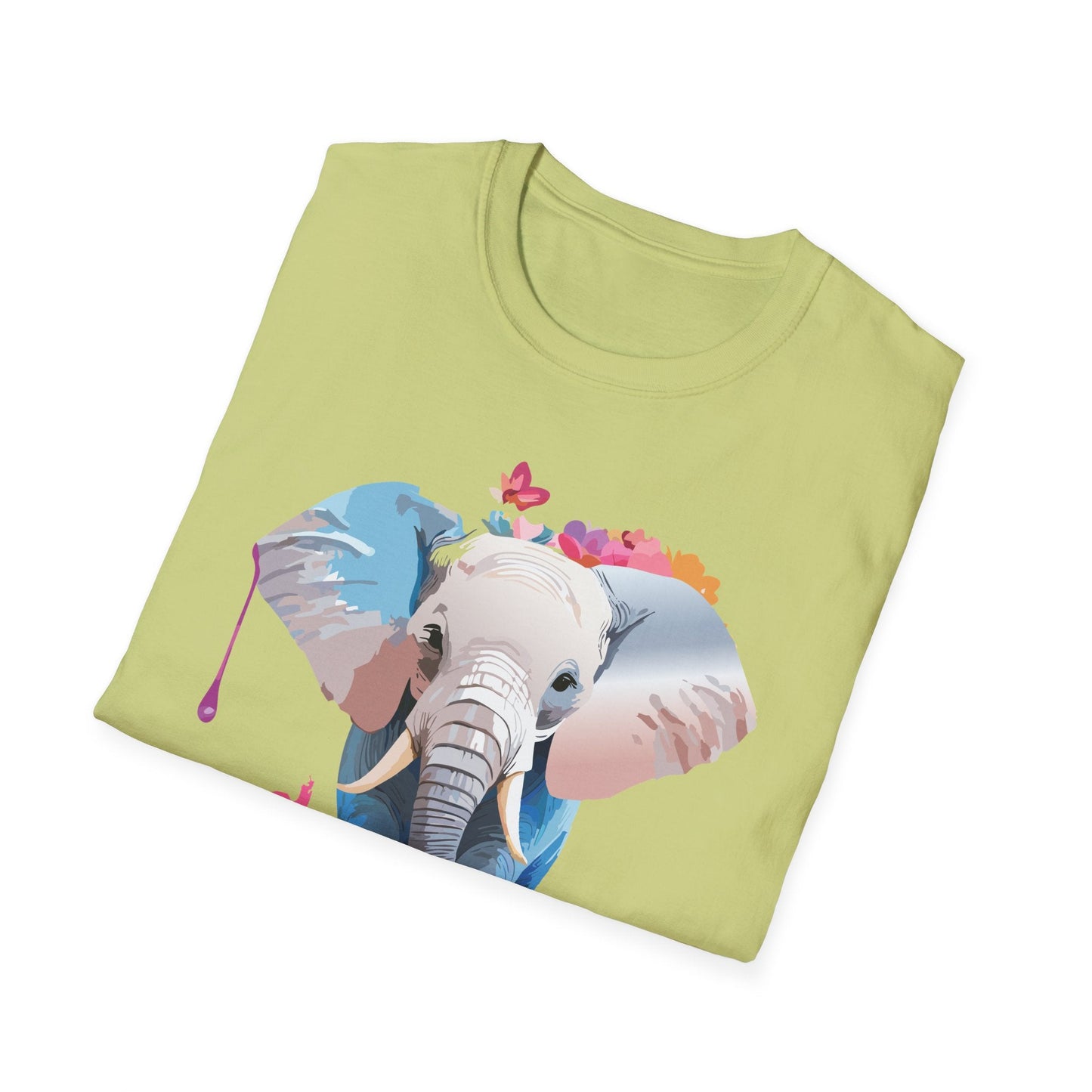 Elephant T Shirt Unisex Softstyle 64000 Graphic Elephant Illustration Animal Tee For Everyday Wear