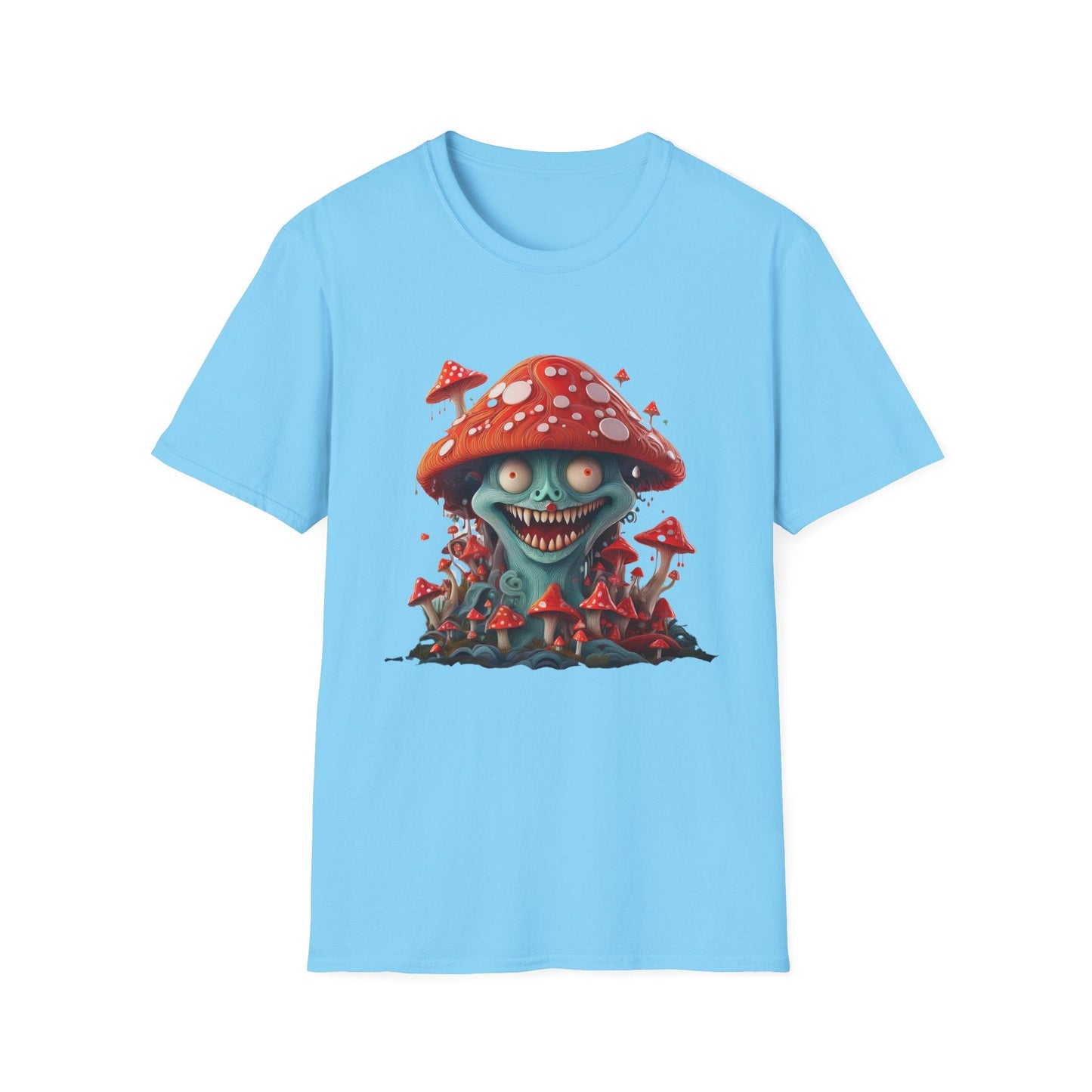 Mashroom Tee Shirt Unisex Softstyle Short Sleeve Tee With Funny Mashroom Artwork