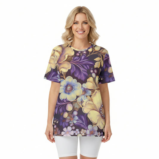Unisex Poly T-Shirt with Floral Print