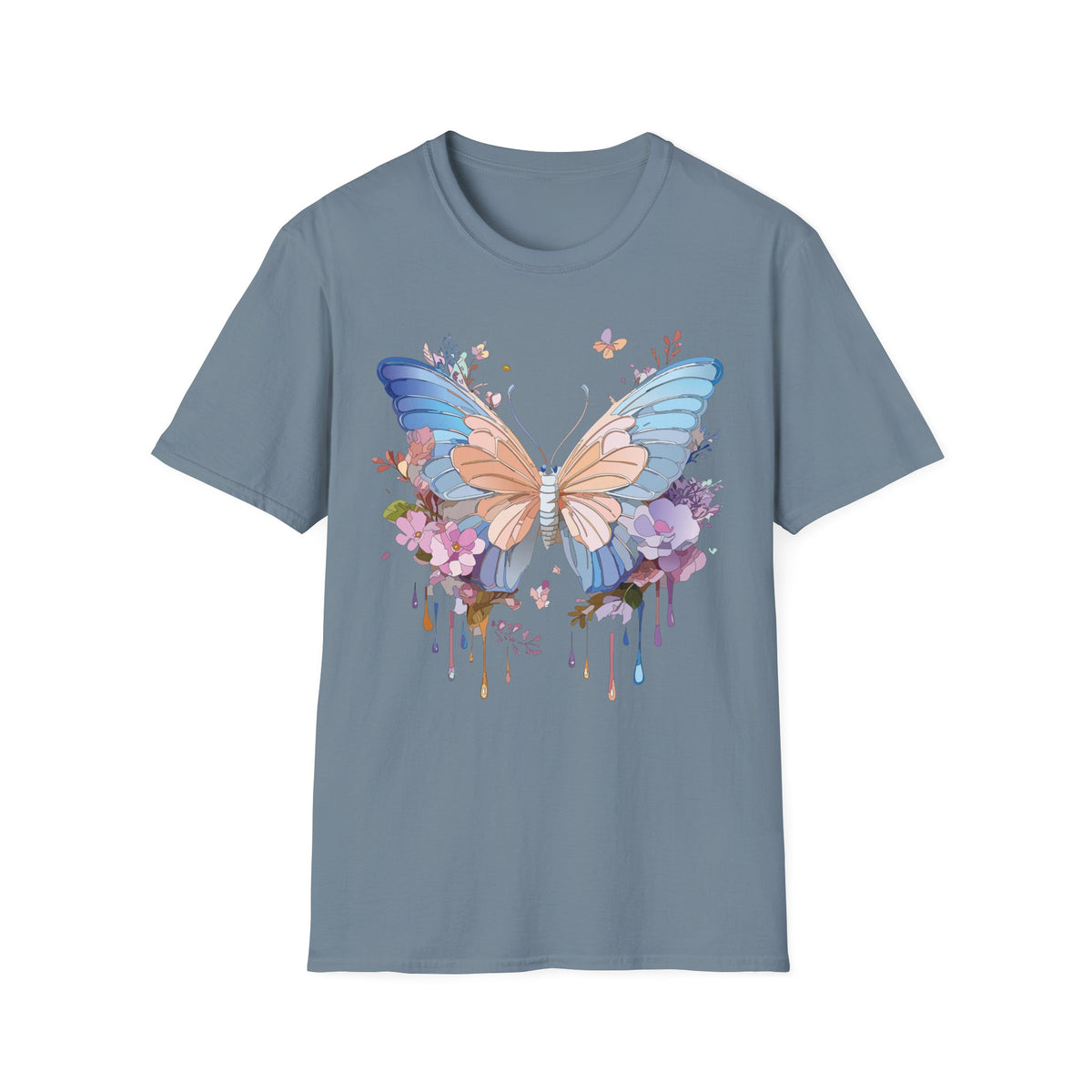 Butterfly Watercolor Tee — Pastel Floral Wings Graphic Tee Unisex 100 Cotton Gildan T-Shirt