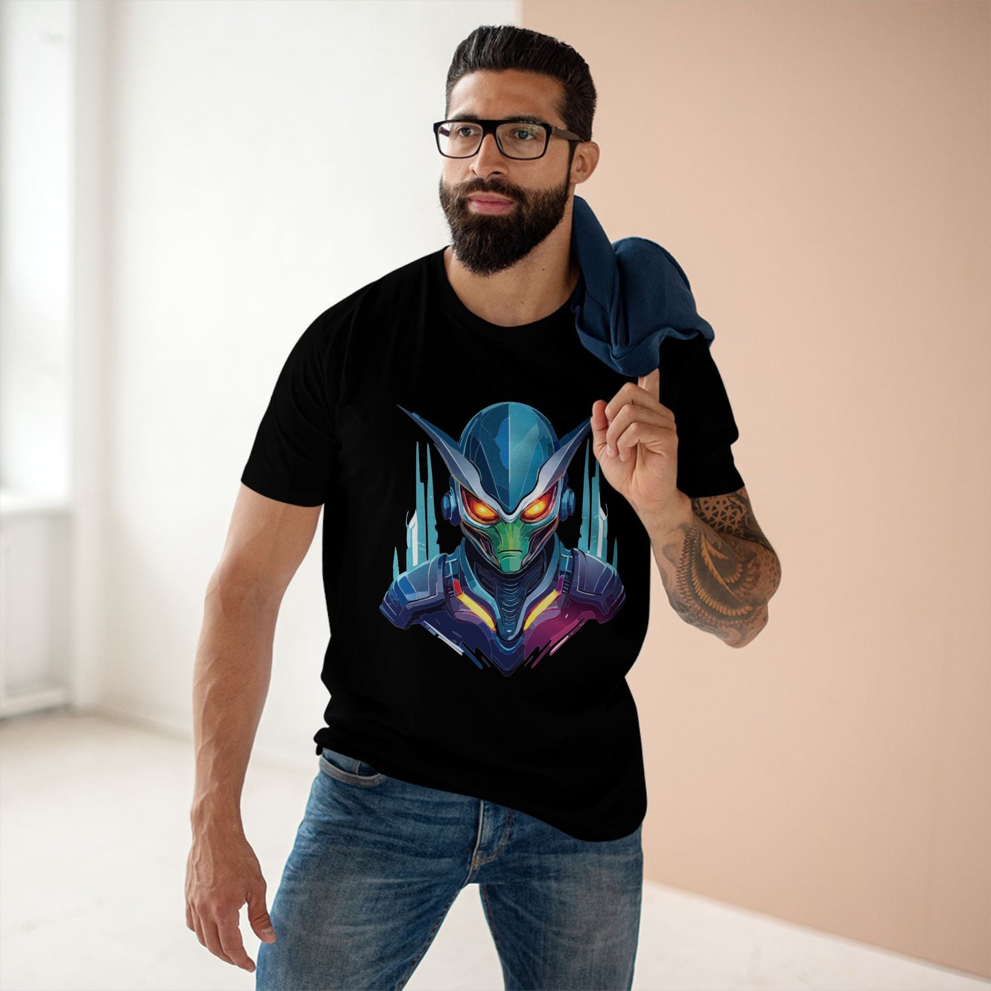 Aliens Graphic Unisex 100 Cotton Staple Tee 3