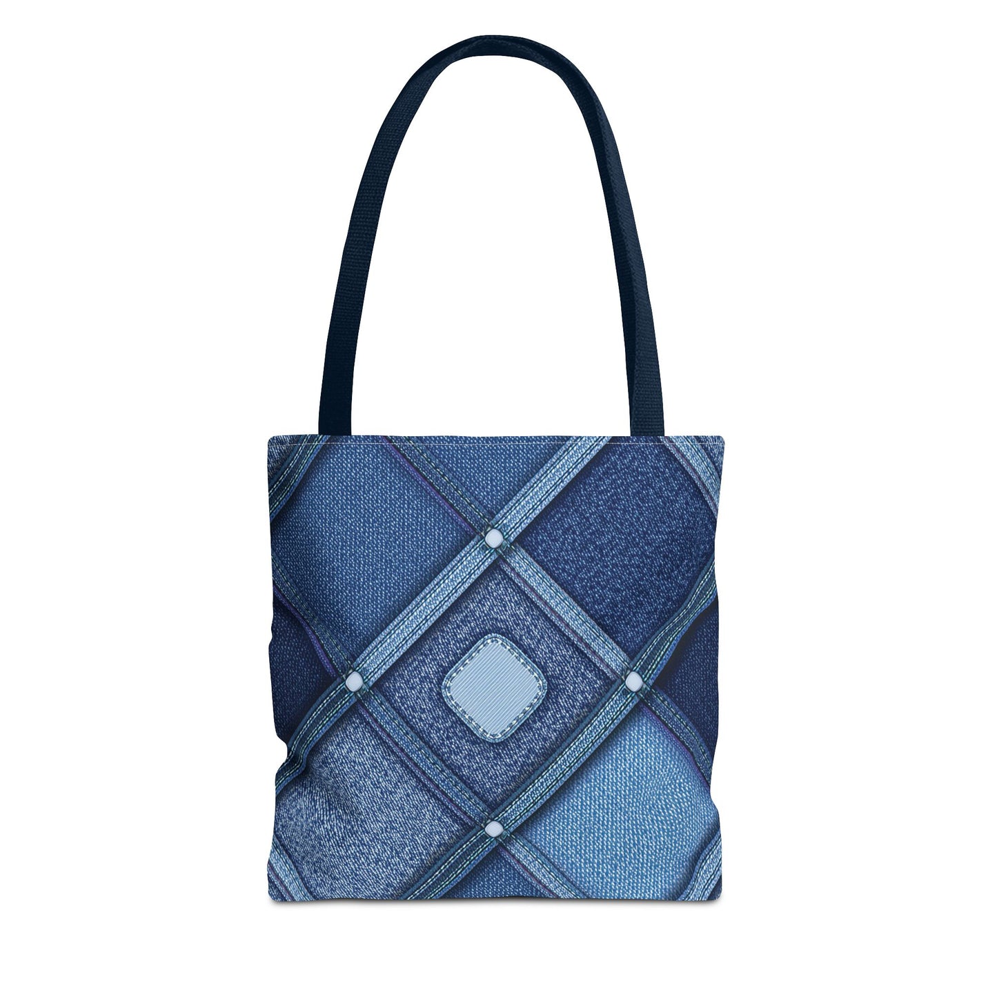 Denim Fabric Imitation Print Unisex Canvas Bag Poly Spun 3 Sizes Tote Bag 102