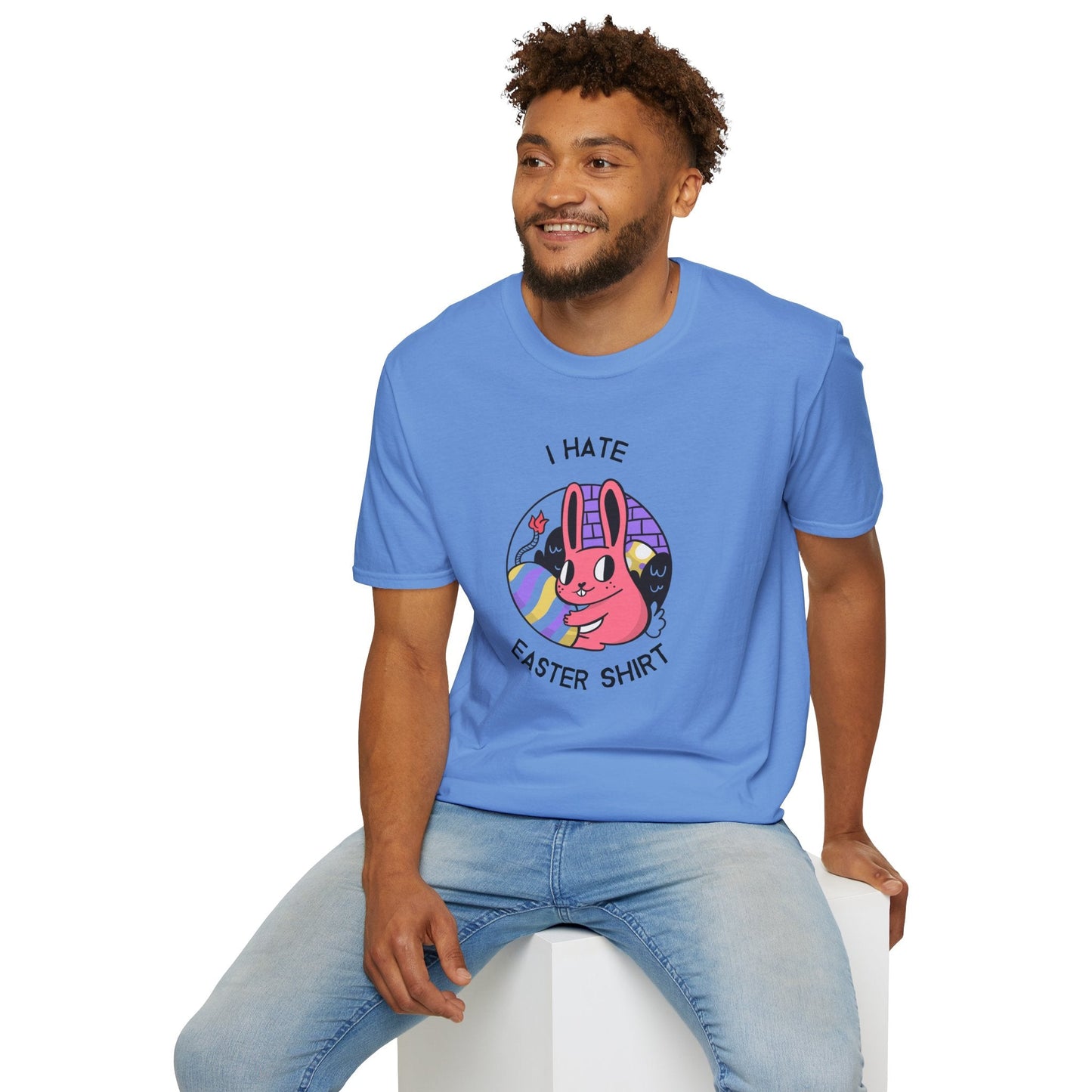 Funny Easter T Shirt Unisex Gildan Softstyle 64000 Easter Design Tee With Signature Print