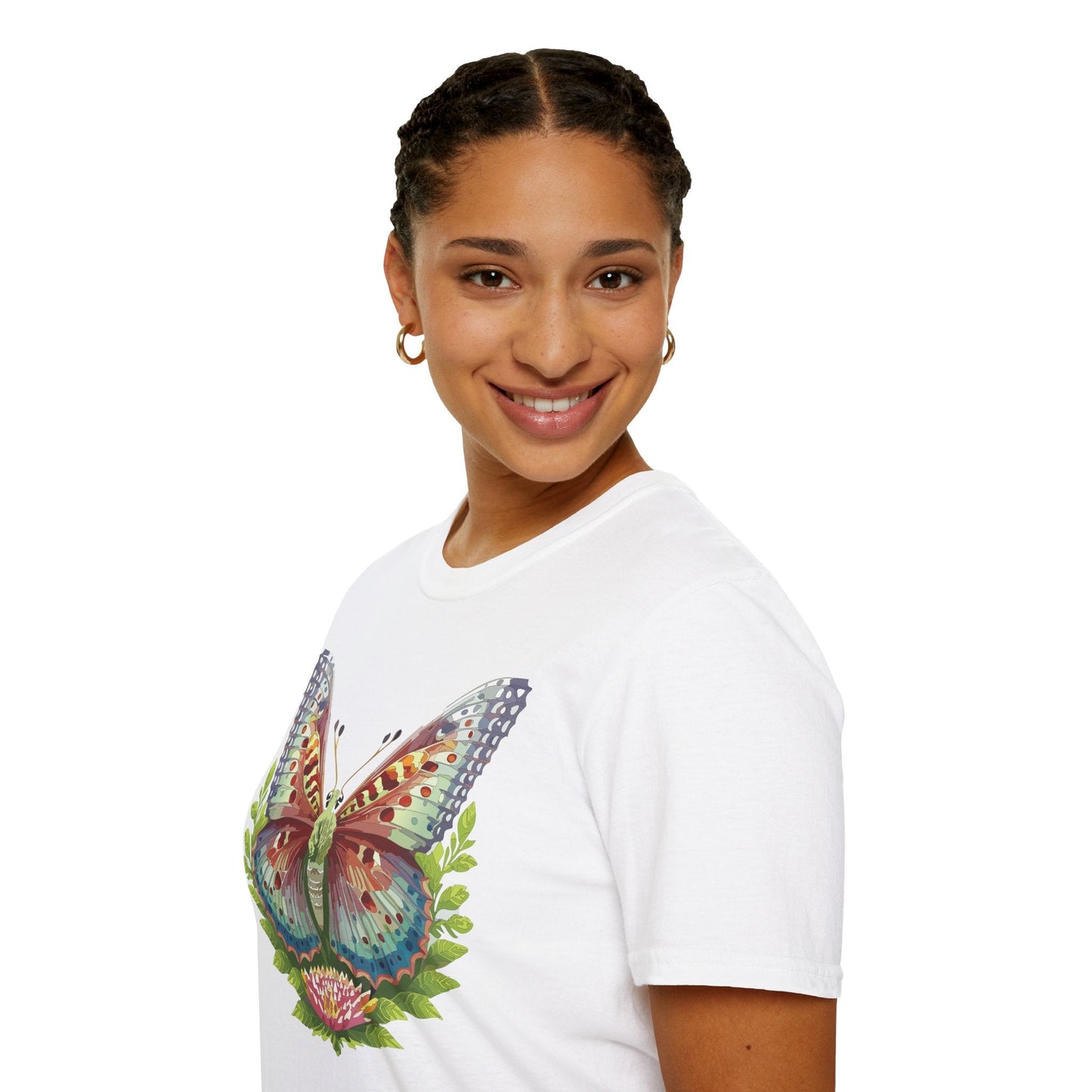 Butterfly Shirt Unisex T Shirt Gildan Softstyle 64000 Breathable Ring Spun Cotton Monarch Tee