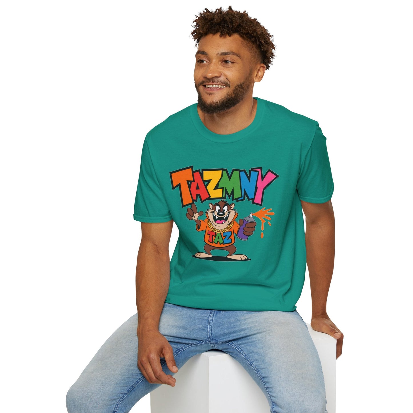 Unisex Cartoon T Shirt With Animation Print Funny Animals Softstyle Tee From Gildan 64000