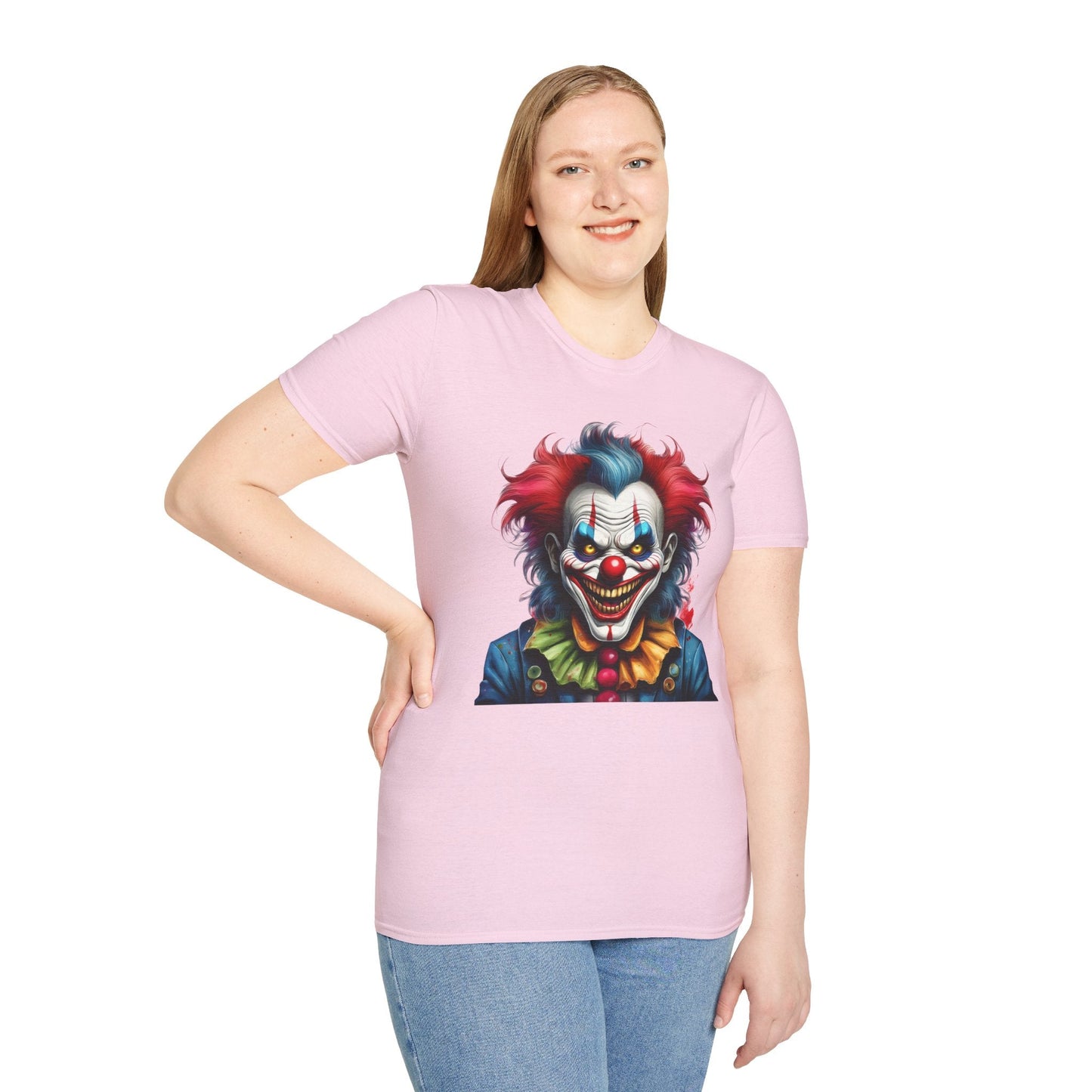 Unisex Clown Shirt Funny Man Tee Circus Theme Shirt Scary Man Shirt Softstyle Comfort