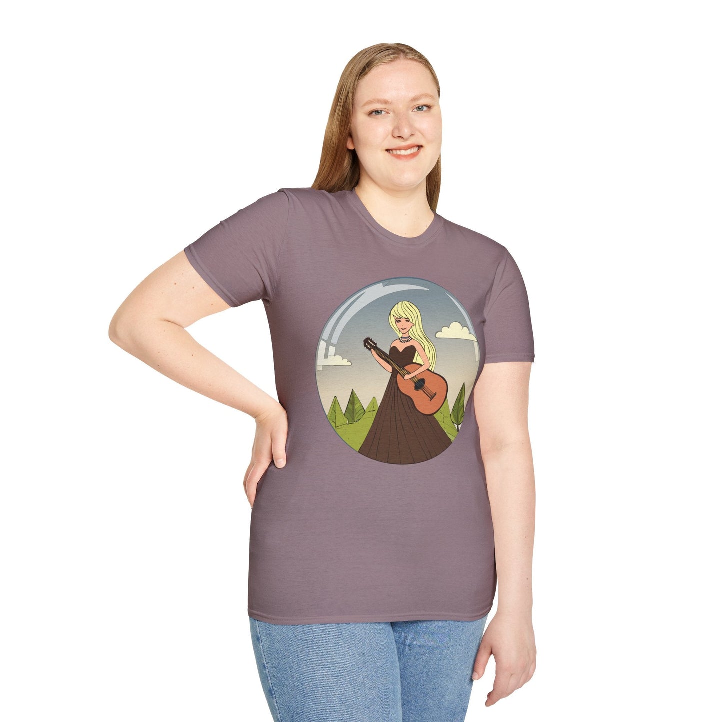 Womens Graphic T Shirt Art Design Tee Softstyle 100 Percent Ring Spun Cotton Short Sleeve