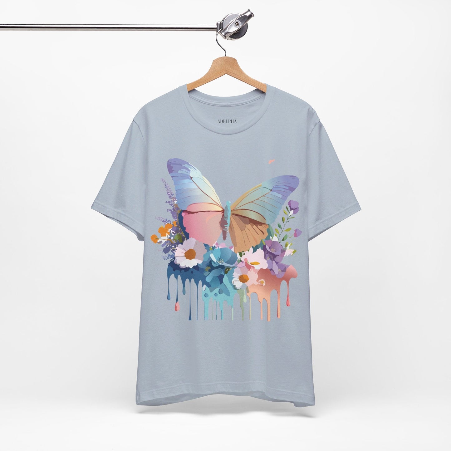 Butterfly Graphic Tee Unisex Vintage Inspired Art Design by Adelpha