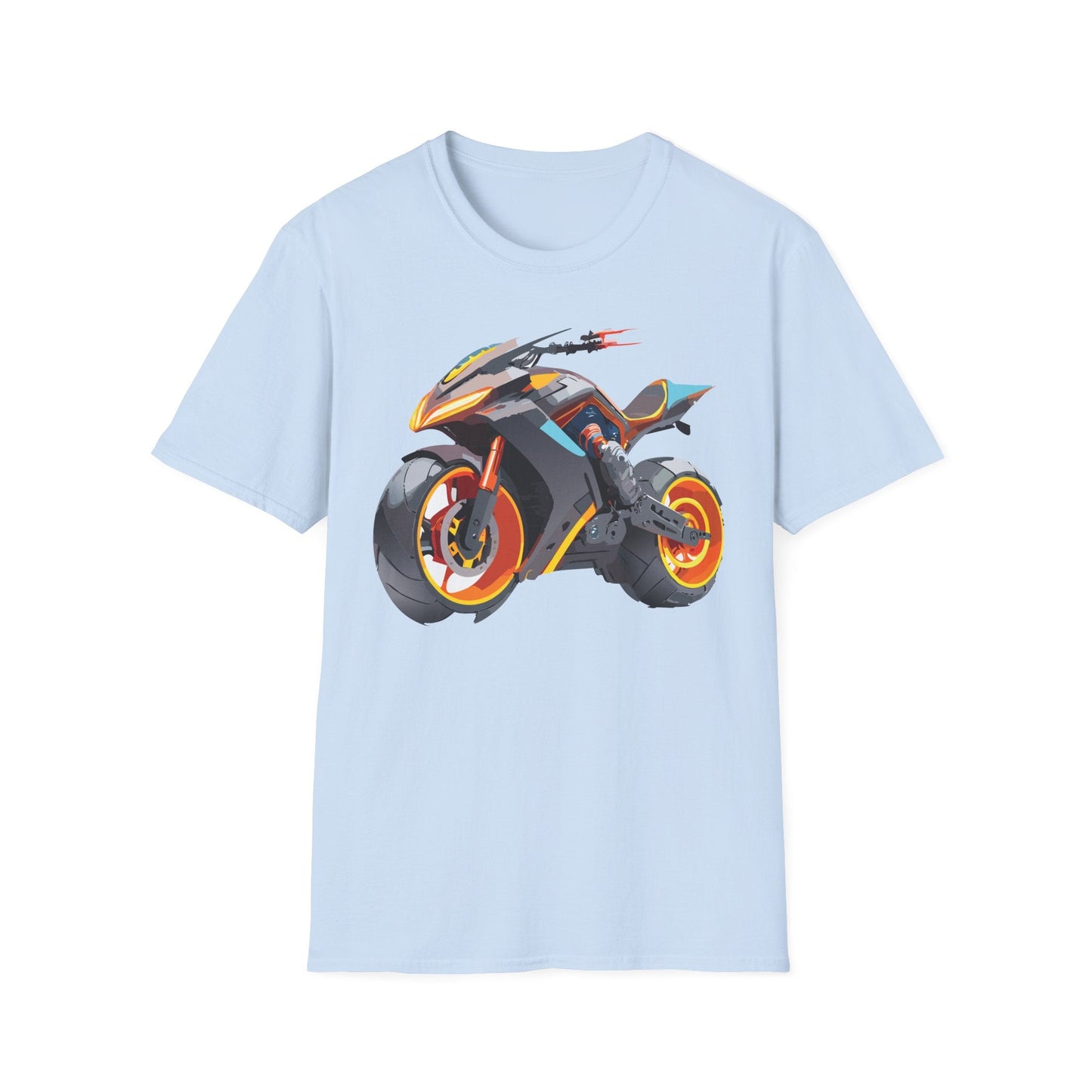 Unisex Bike T Shirt With Motorcycle Graphic MTB Tee Cotton Softstyle Comfort For Riders