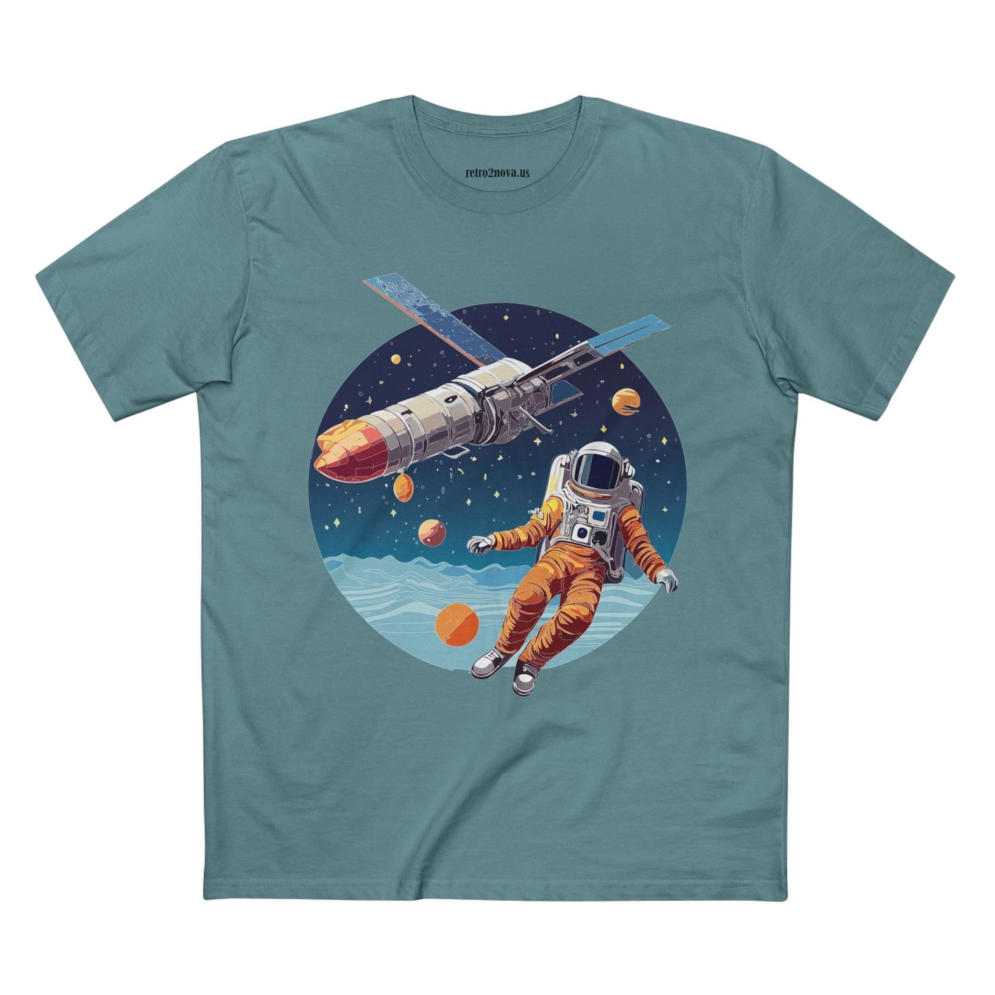 Cosmos Astronaut Shirt Unisex Premium Cotton Art Tee CS 5 Retro2Nova Collection Soft Comfort