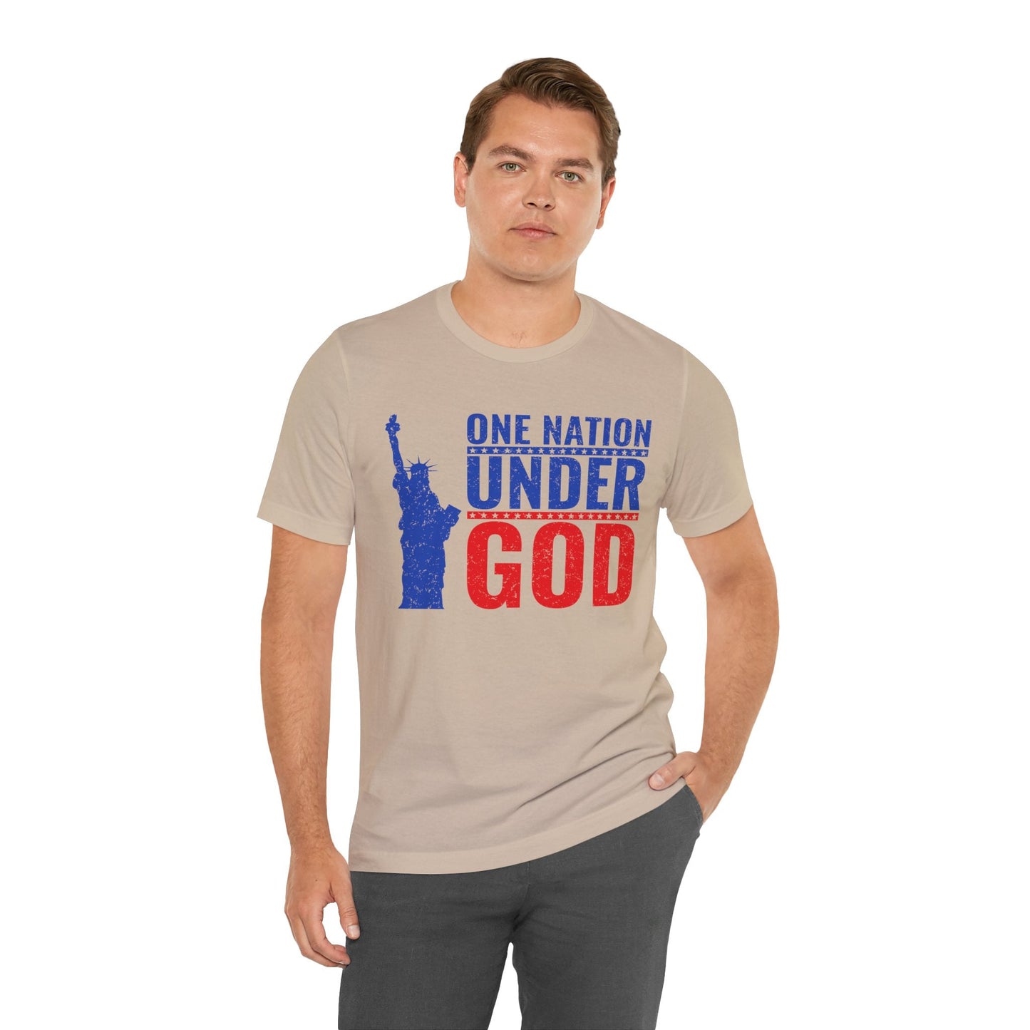 Statue of Liberty Patriotic Graphic Unisex Cotton T-Shirt a6