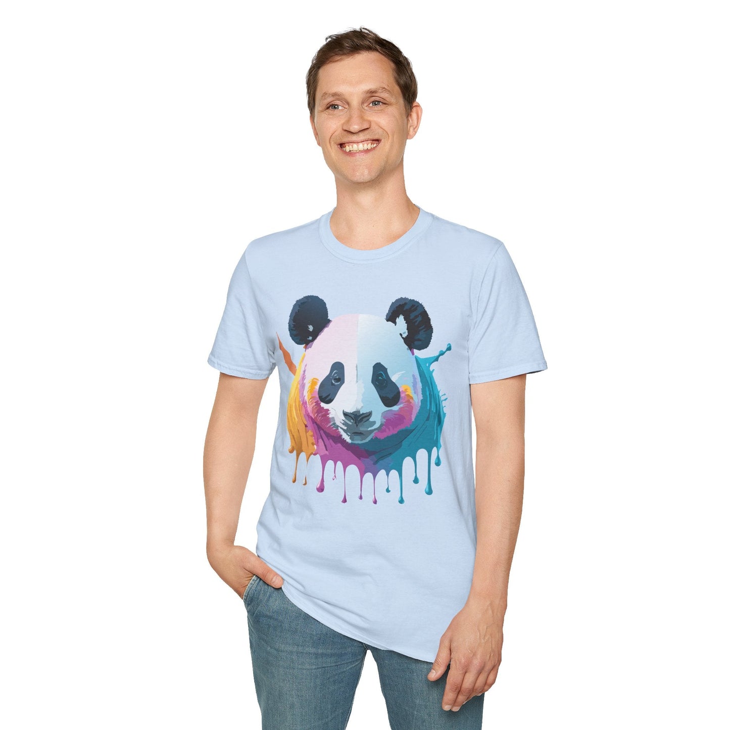 Panda Shirt Unisex T Shirt Softstyle Gildan 64000 100 Percent Ring Spun Cotton Animal Tee