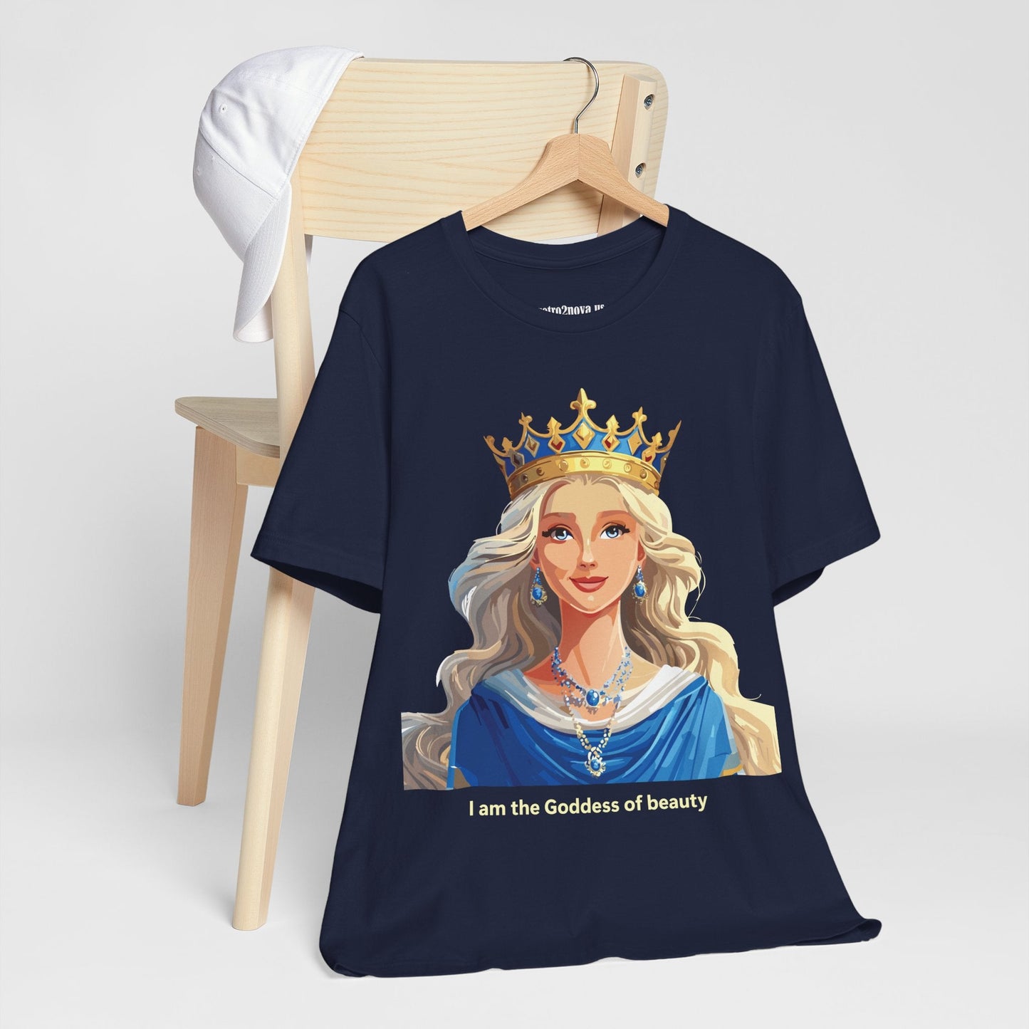 Goddess Graphic Tee Unisex Short Sleeve Original Art by Retro2Nova Premium Cotton
