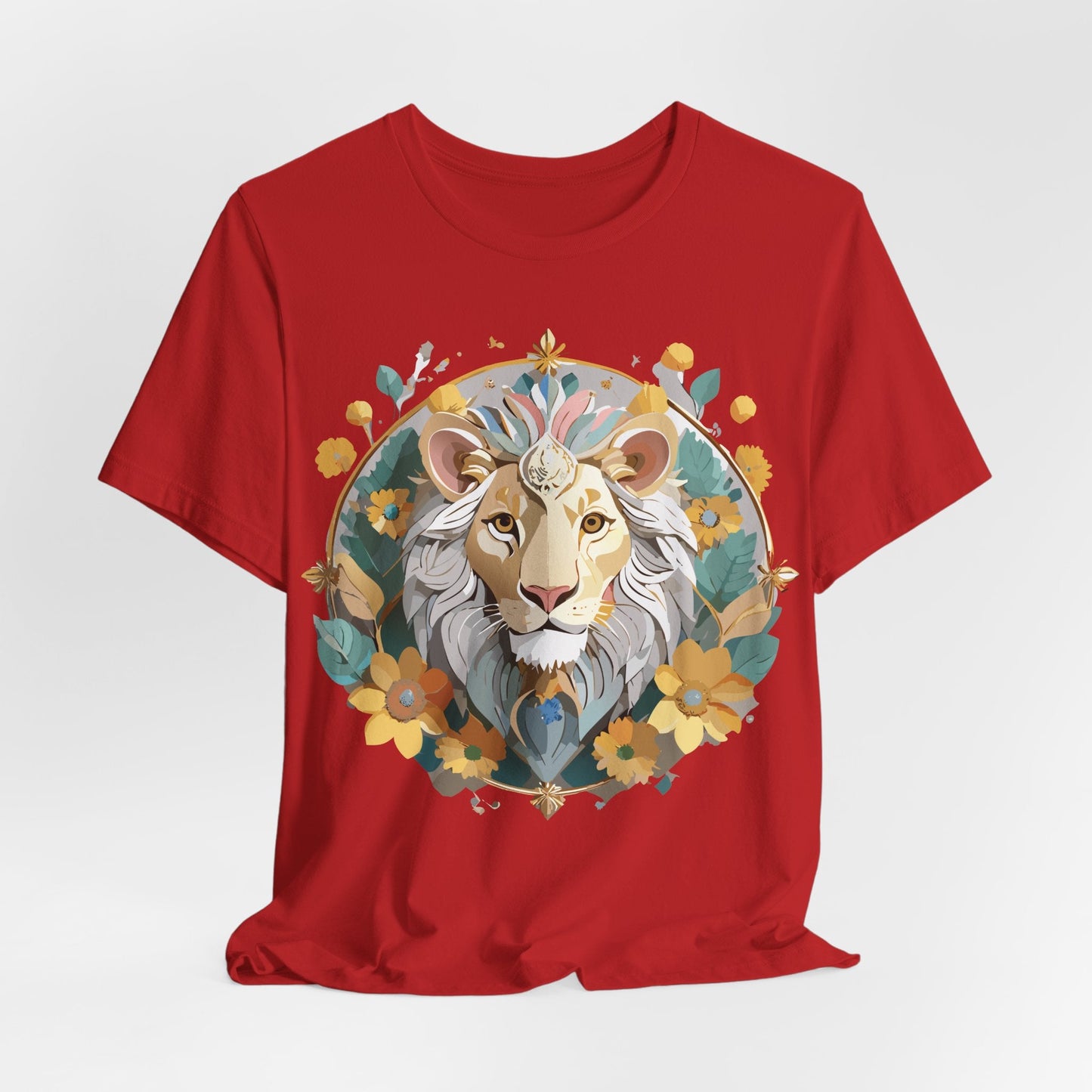 Medallion Graphic Unisex 100 Cotton Vintage Animal Medal Artwork Tee 58