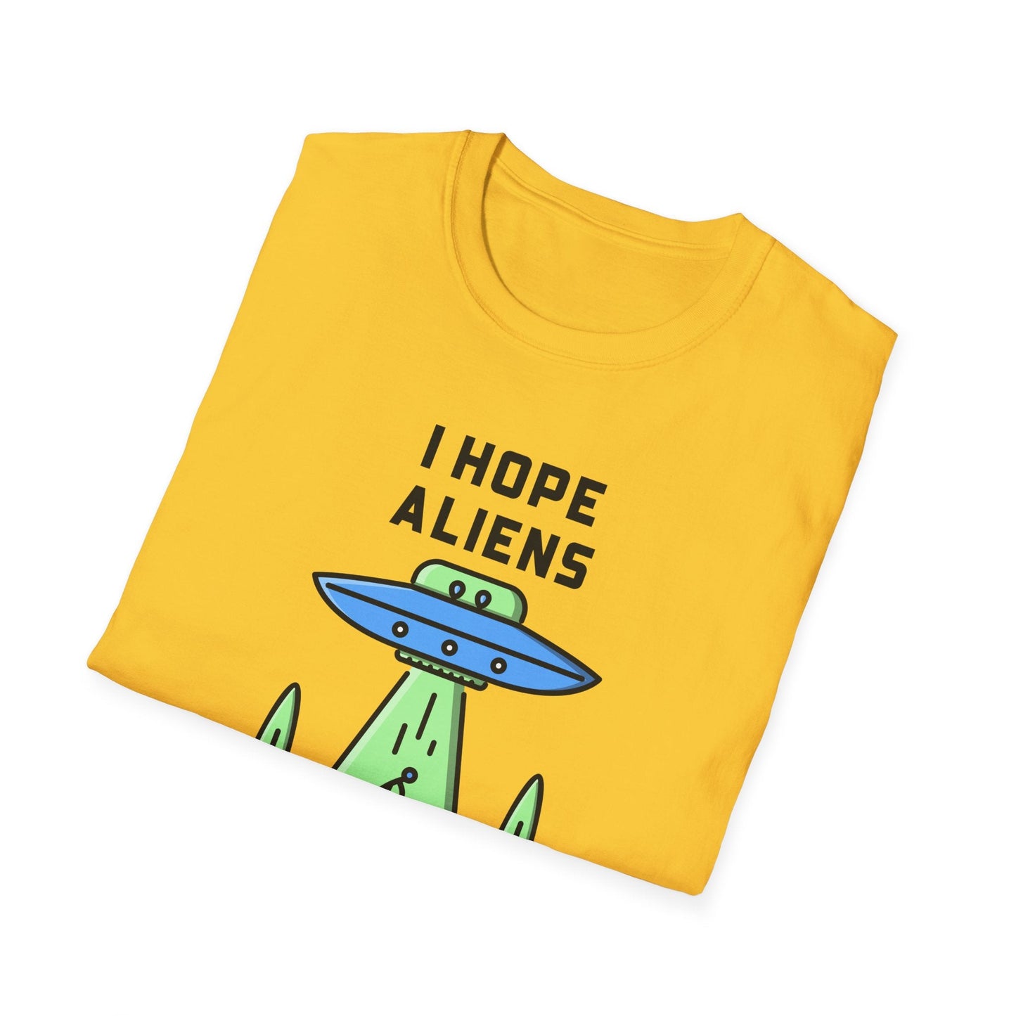 Alien UFO TShirt  I Hope Aliens Believe In Me Cute SciFi Graphic Tee