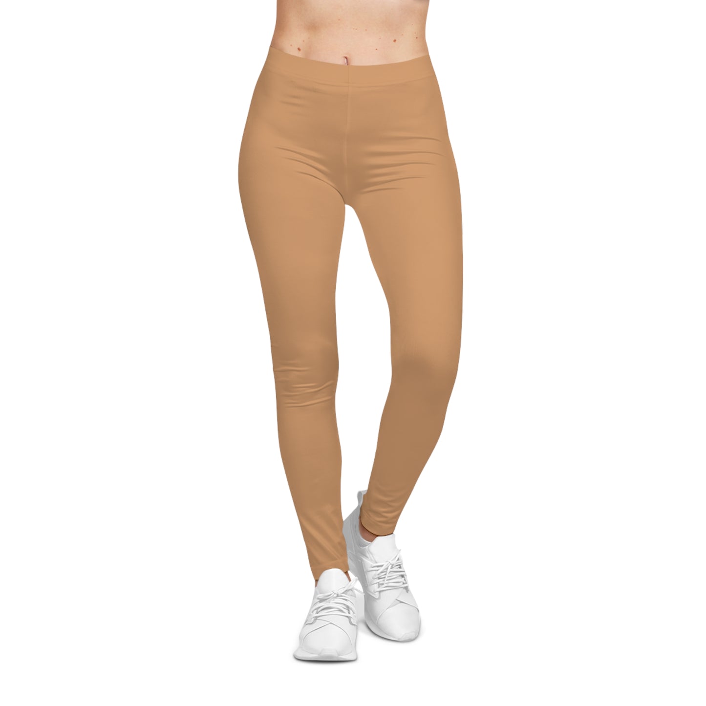 Light Bronze Tan Color Women's Poly-Span Casual Leggings XS-2XL