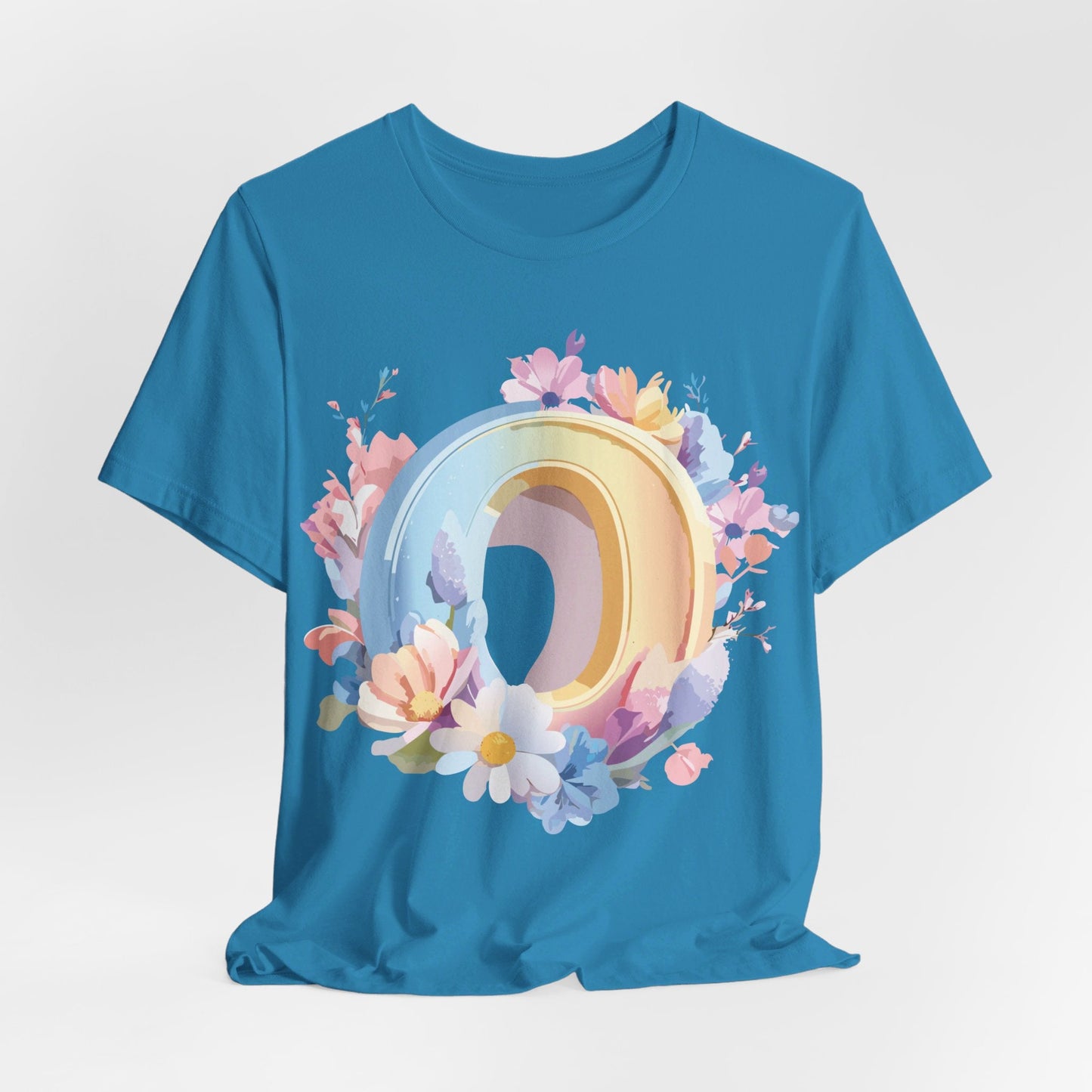 Letter O Shirt Unisex Graphic Tee Art Design Adelpha Vintage Inspired Short Sleeve Jersey