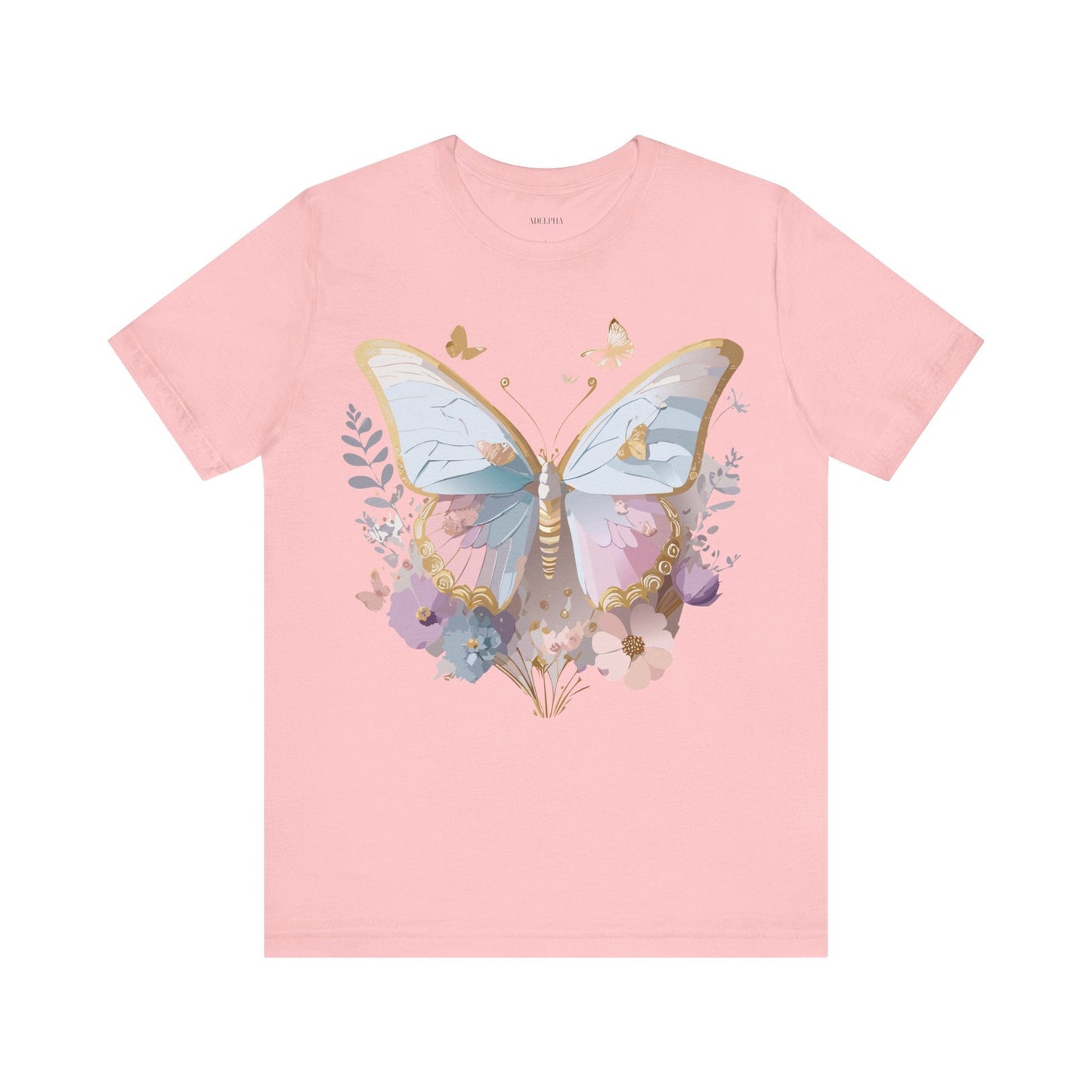 Unisex Graphic Tee Featuring Adelpha Artwork Vintage Butterfly Inspired Short Sleeve
