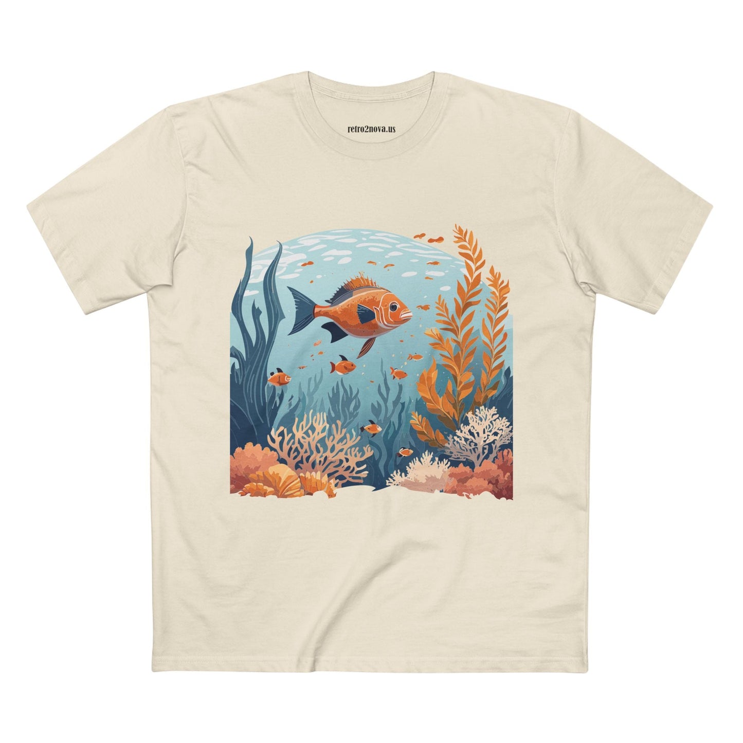 Ocean Shirt Ocean Pacific Premium Cotton Tee With Original Art Design From Retro2Nova Art Collection