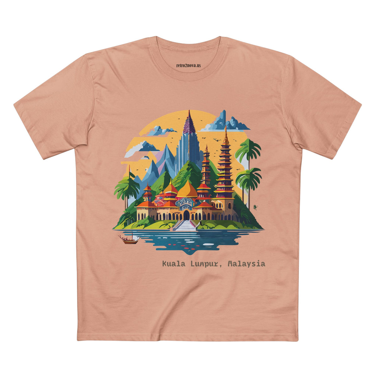 Kuala Lumpur Malaysia skyline illustration T-Shirt | Travel souvenir tee