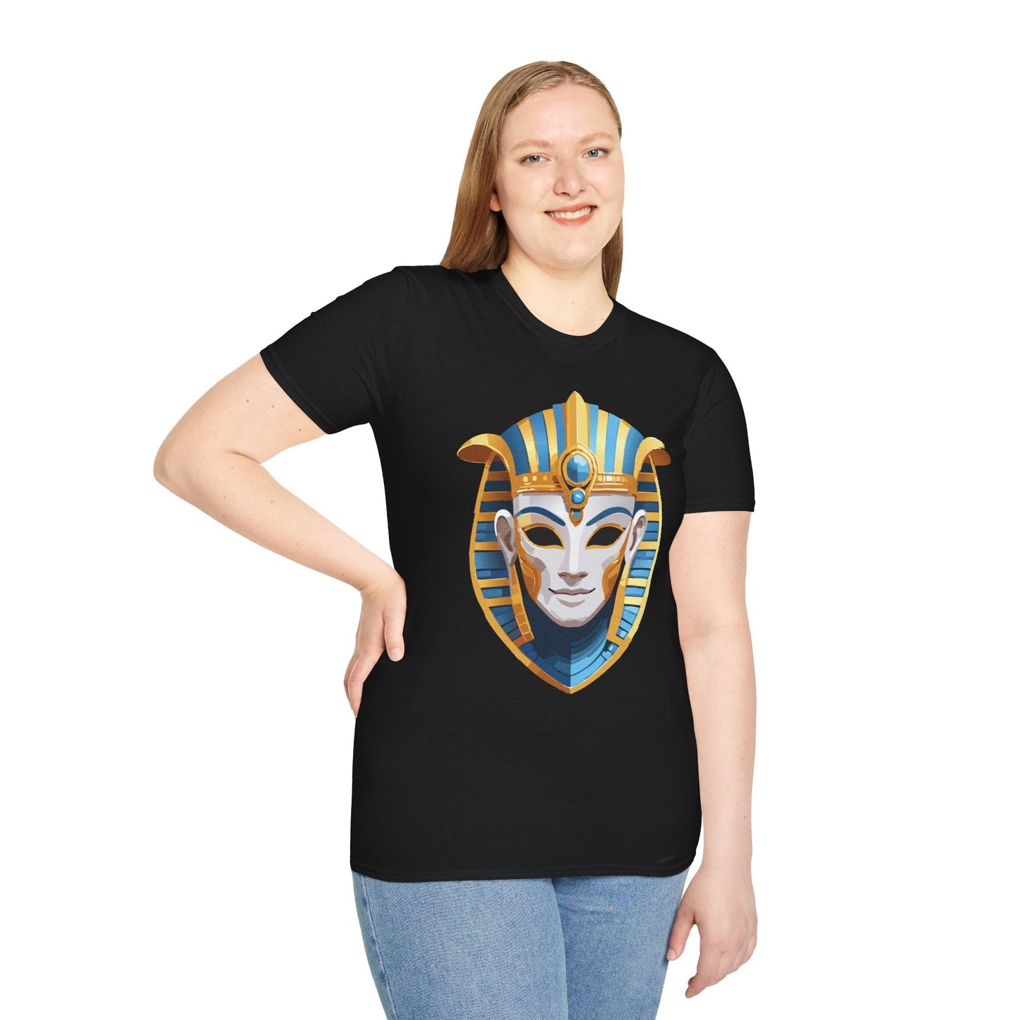Mask Tee Shirt Unisex Gildan Softstyle 64000 Cotton Tee With Masquerade Design Artwork