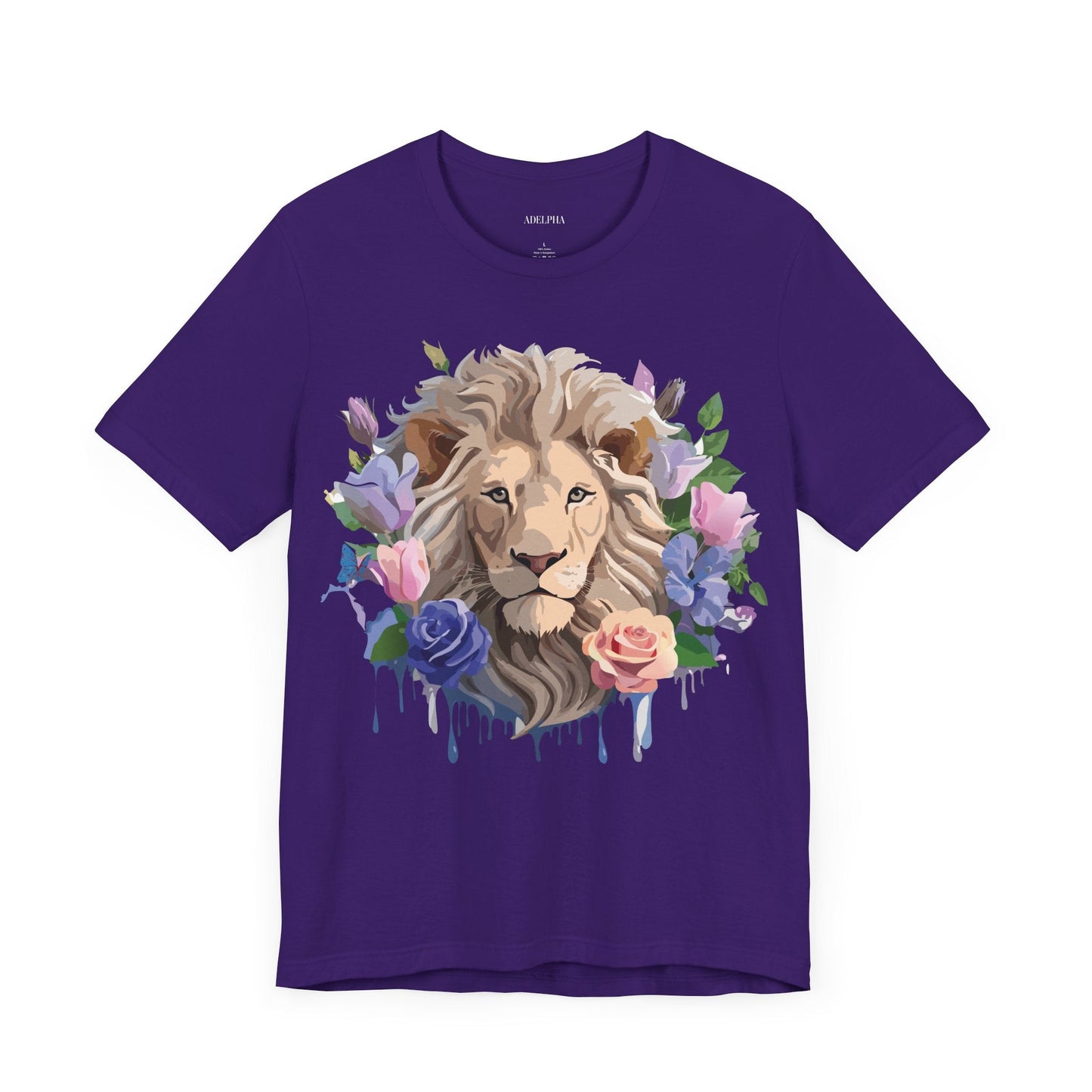 Lion Graphic Unisex 100 Cotton Vintage Animal Artwork Tee 4