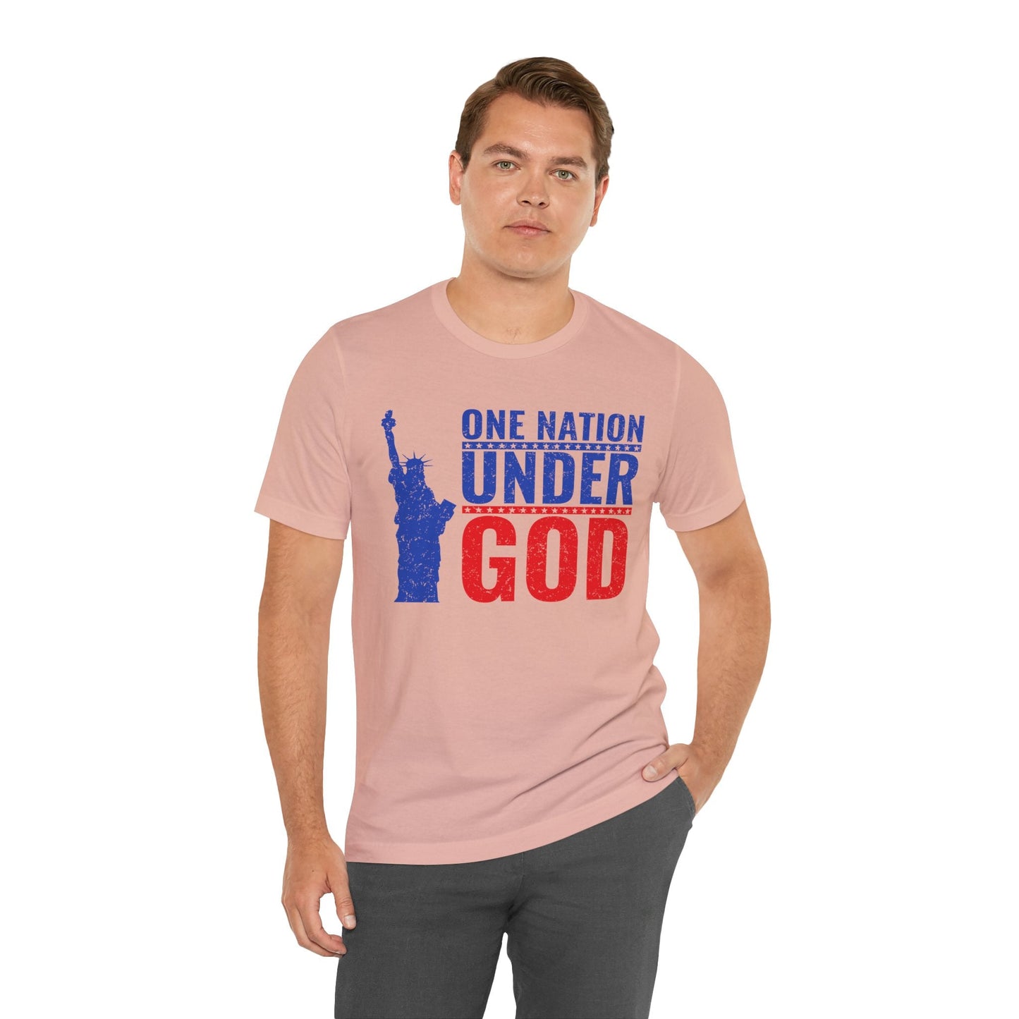 Statue of Liberty Patriotic Graphic Unisex Cotton T-Shirt a6