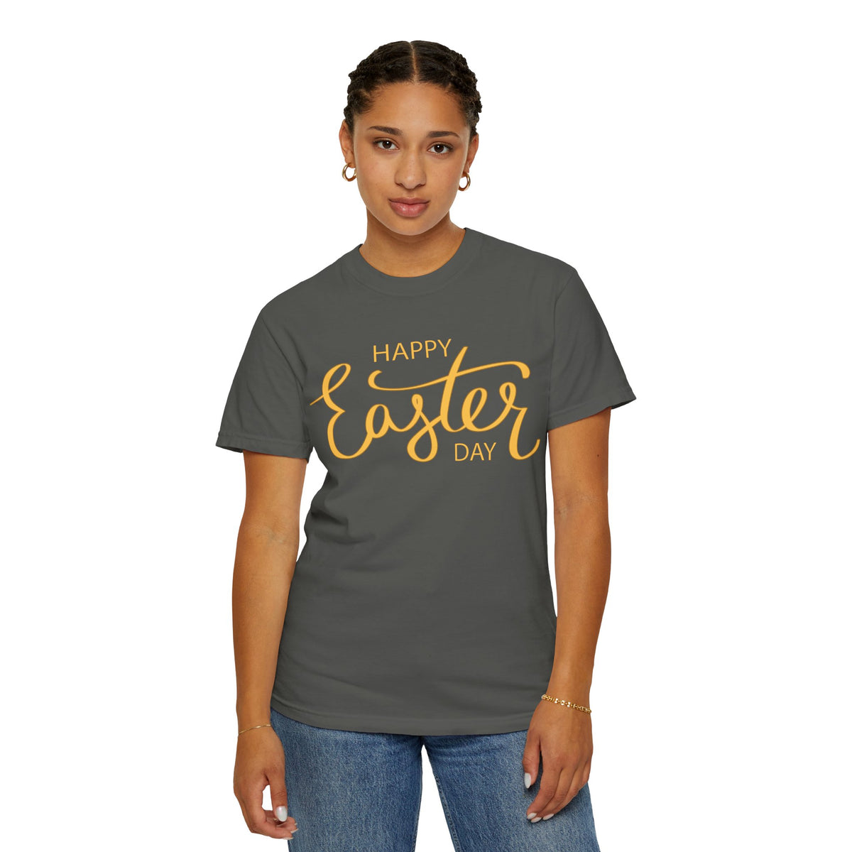 Happy Easter Day T-Shirt, Tee Shirt with Easter Signature, T Shirt with Easter Prints, Tee Shirt with Easter Design