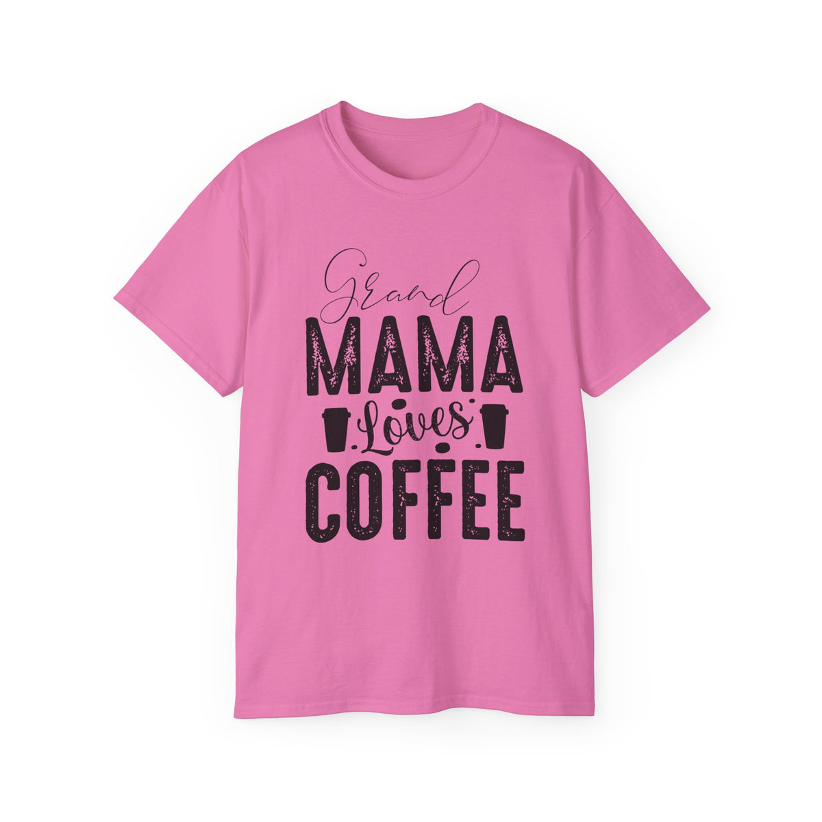 Mama Loves Coffee T-Shirt | Vintage Script Coffee Mom Tee