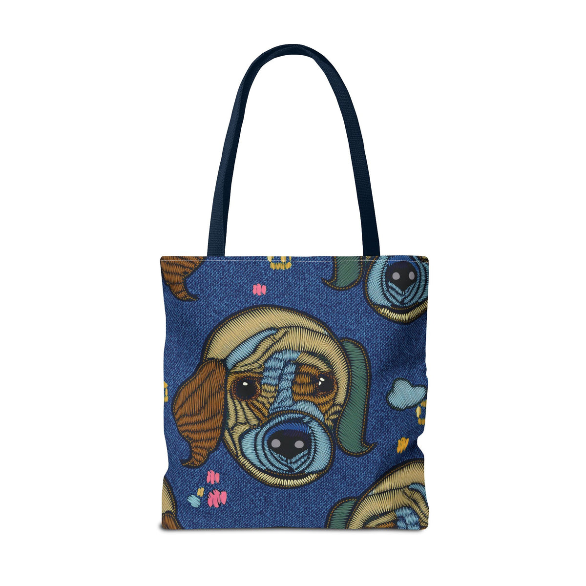 Denim Fabric Imitation Print Unisex Canvas Bag Poly Spun 3 Sizes Tote Bag 191-11