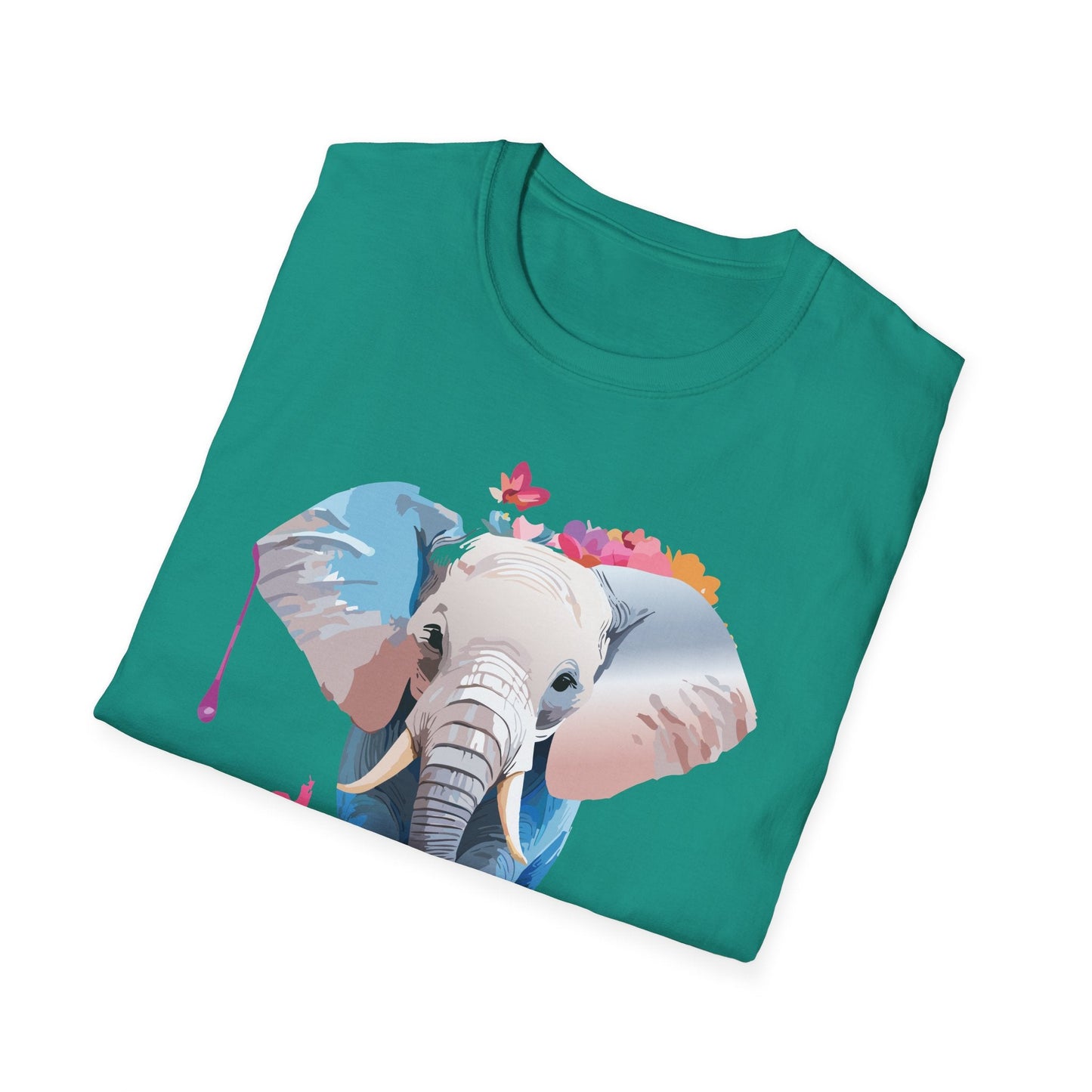 Elephant T Shirt Unisex Softstyle 64000 Graphic Elephant Illustration Animal Tee For Everyday Wear