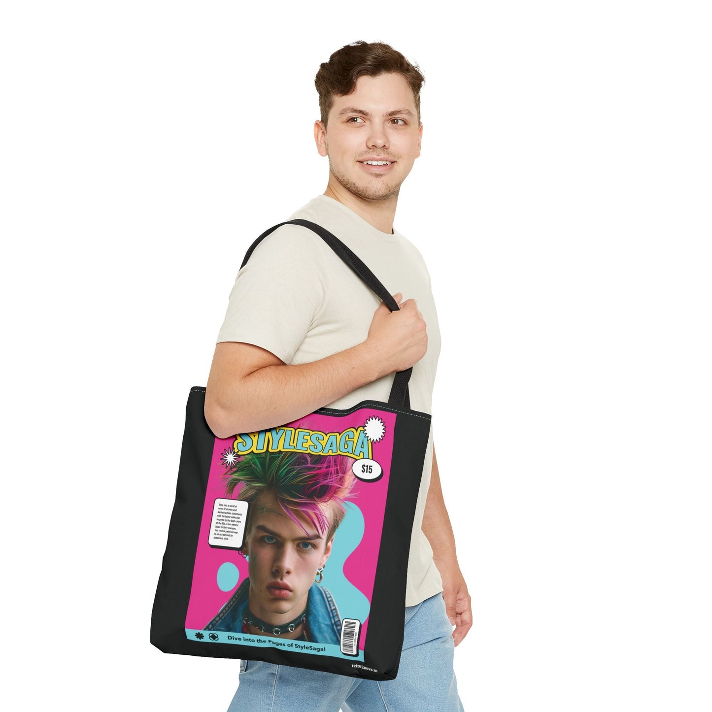 Magazine Cover Canvas Tote Bag By Retro2Nova Durable Everyday Carry Accessory Bold Vintage Inspired