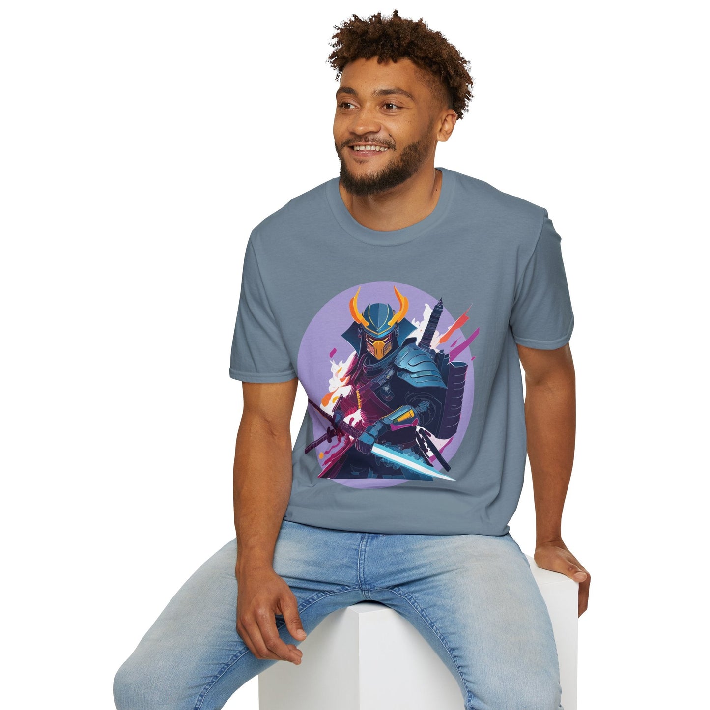 Samurai Shirt Unisex Softstyle Tee 100 Percent Ring Spun Cotton Comfortable Everyday Wear
