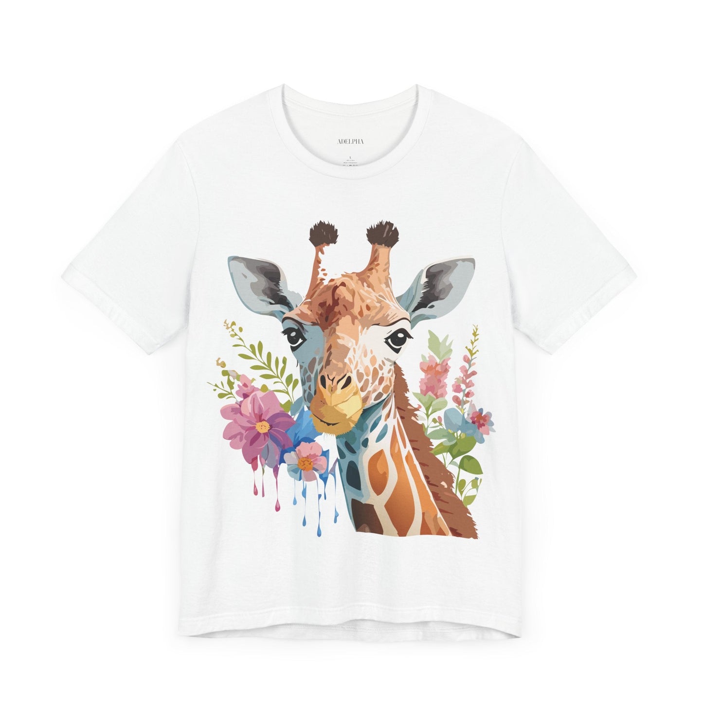 Giraffe Graphic Unisex 100 Cotton Vintage Animal Art T-Shirt 3