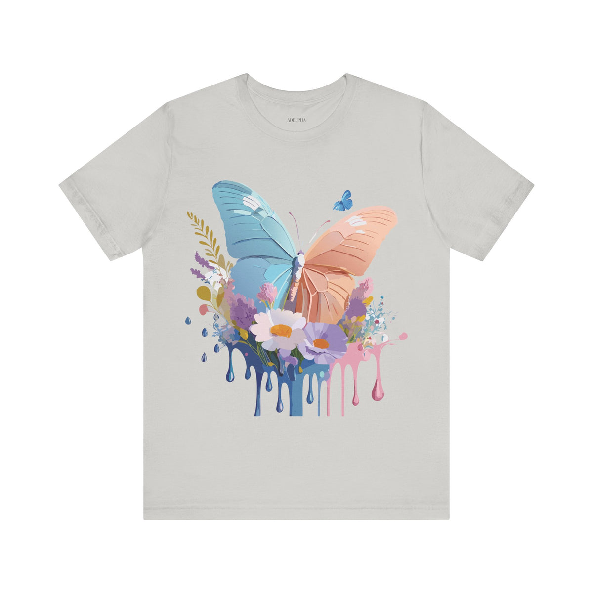 Butterfly Graphic Unisex Cotton Bella+Canvas Tee with Art Design n25
