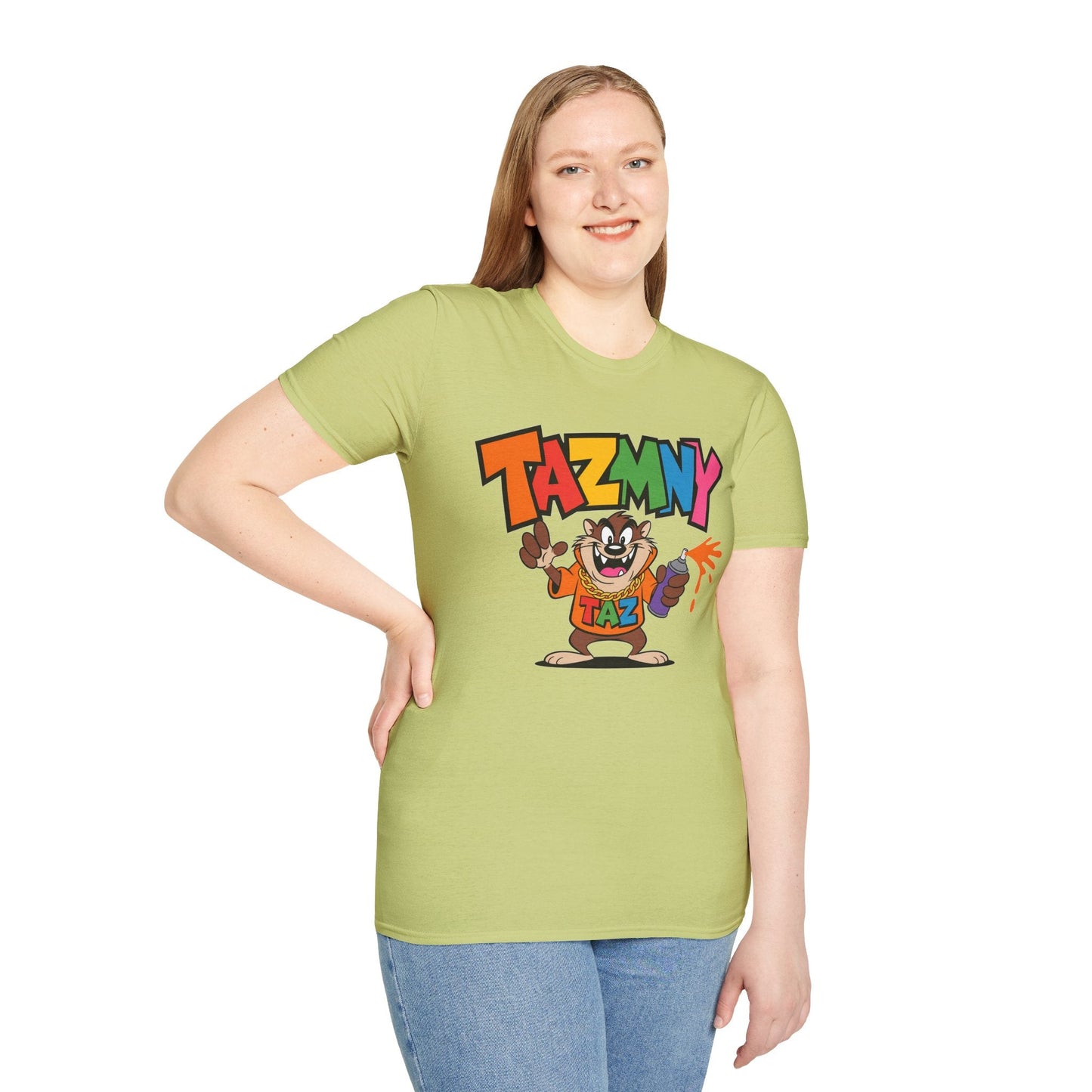 Unisex Cartoon T Shirt With Animation Print Funny Animals Softstyle Tee From Gildan 64000